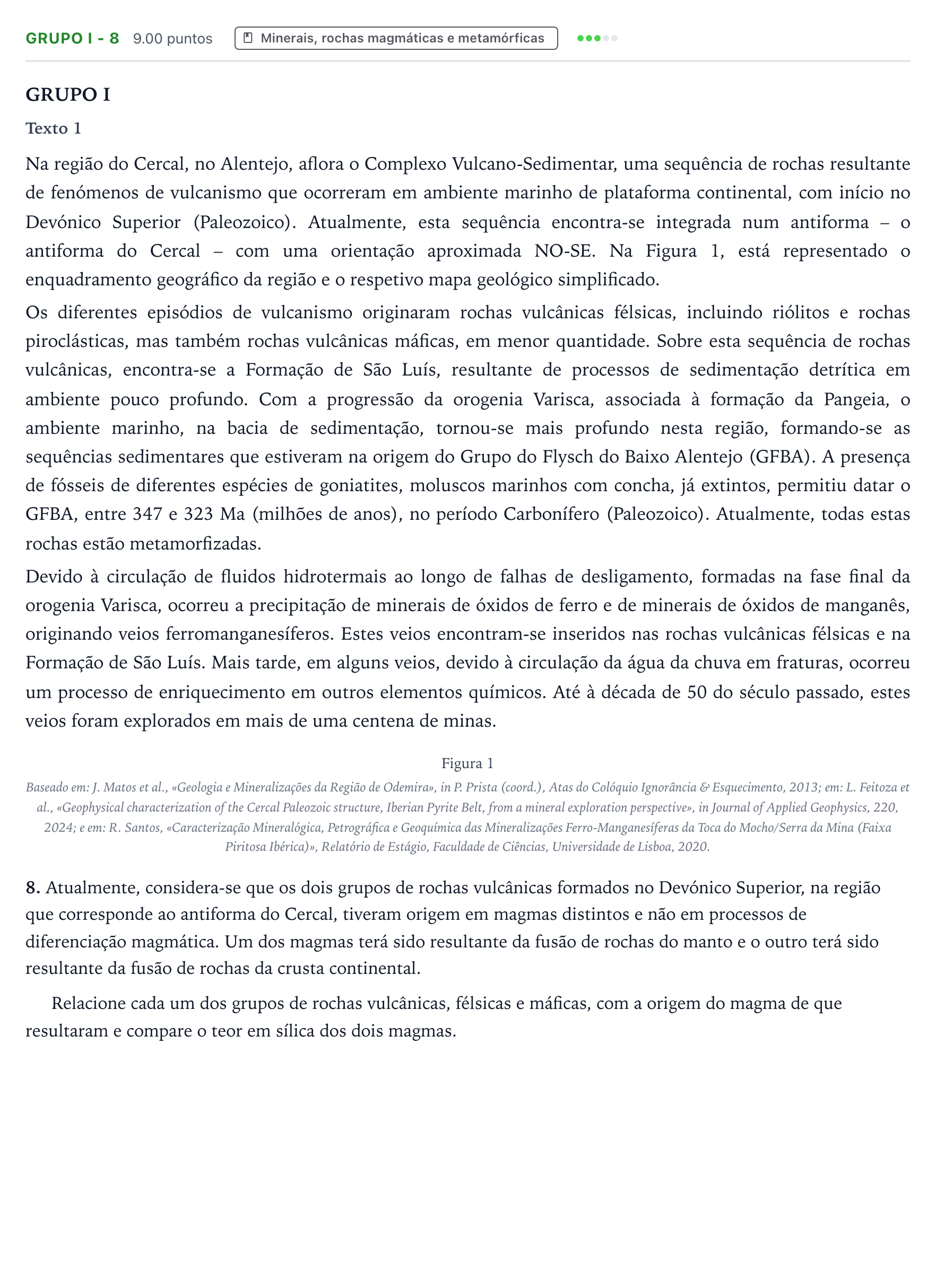 Enunciado: Grupo I - 8 · Exame Nacional Biologia e Geologia 2.ª fase 2026