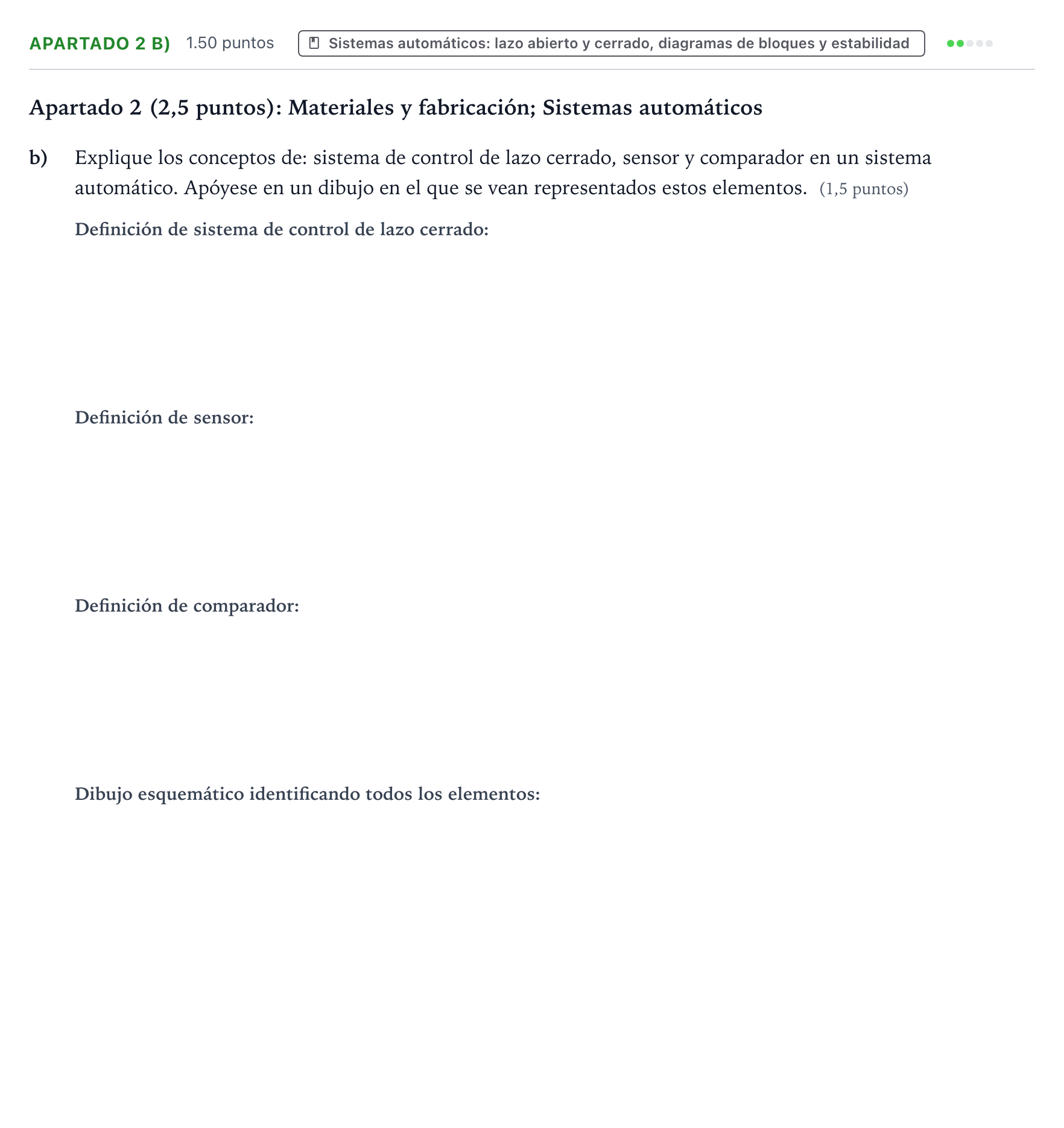 Enunciado: Apartado 2 b) · Tecnología e Ingeniería II PAU Aragón Ordinaria 2025