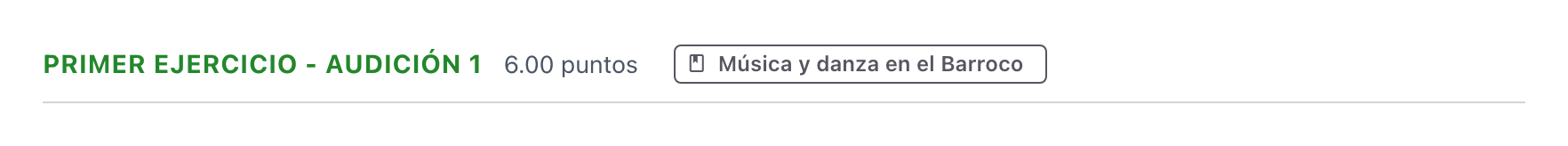 Enunciado: Ejercicio Primer ejercicio - Audición 1 · Historia de la Música y de la Danza PAU Aragón Ordinaria 2025