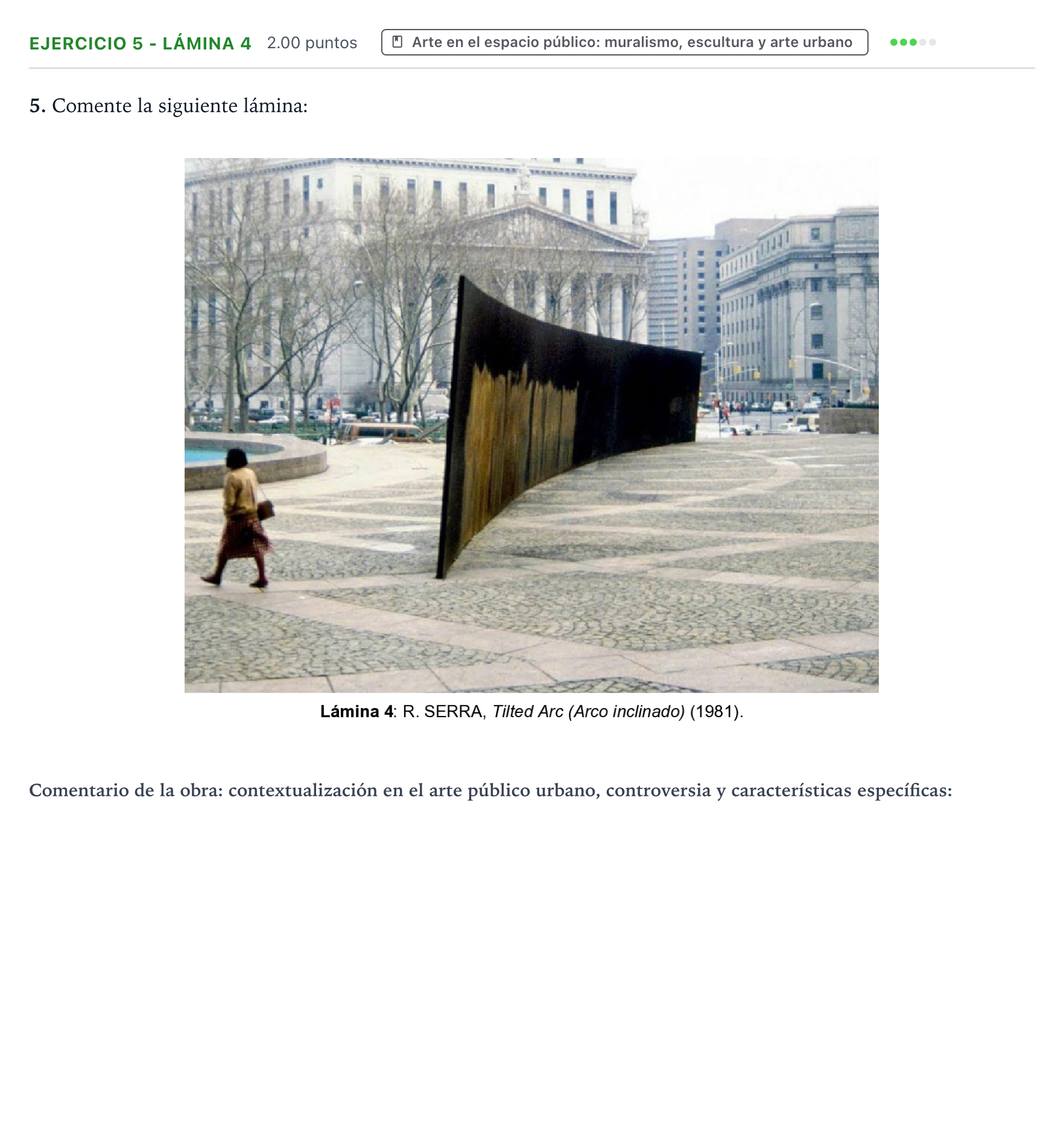 Enunciado: Ejercicio 5 - Lámina 4 · Movimientos Culturales y Artísticos PAU Aragón Ordinaria 2025