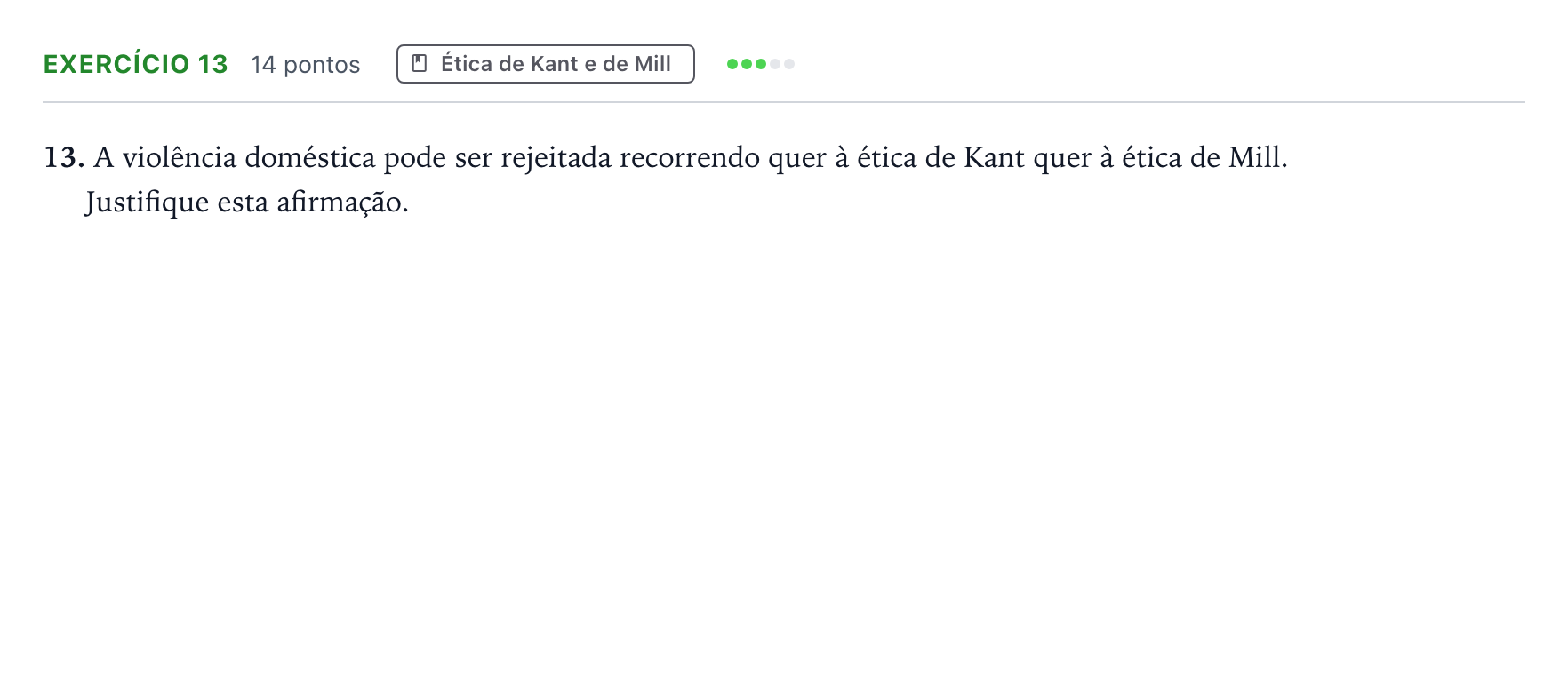 Enunciado: Exercício 13 · Exame Nacional Filosofia 2.ª fase 2026