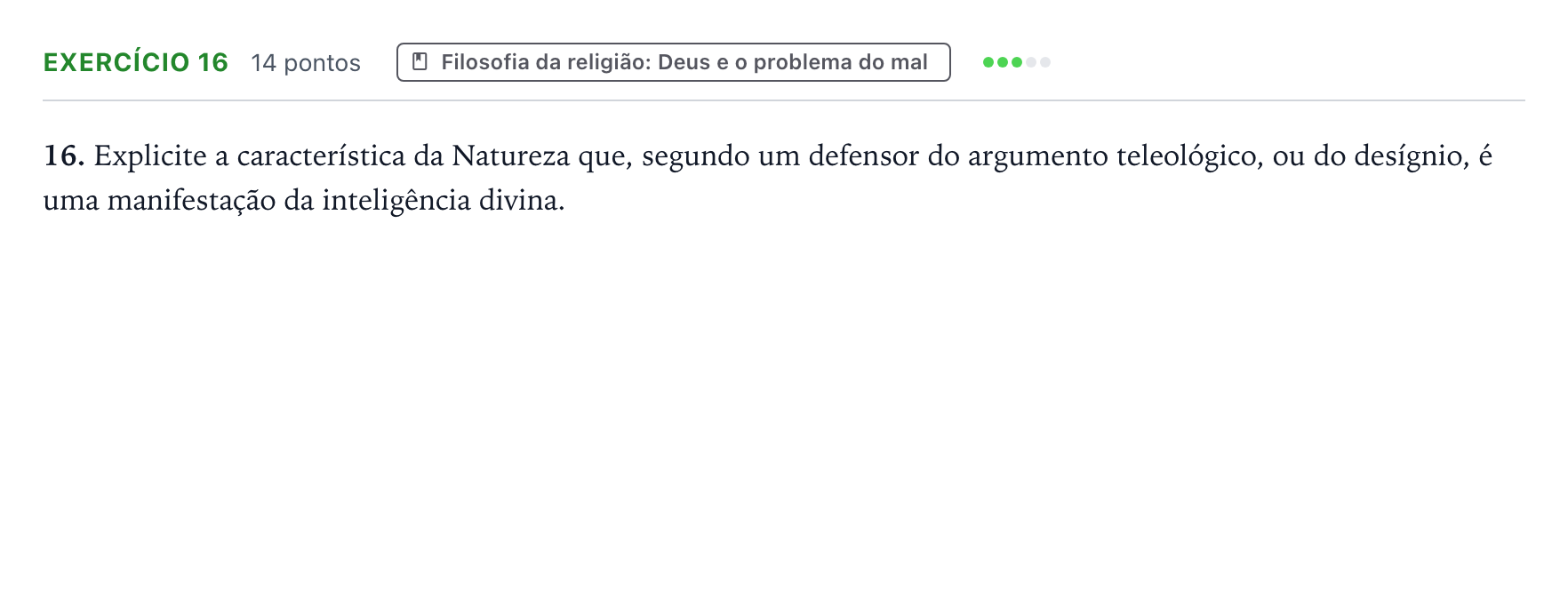 Enunciado: Exercício 16 · Exame Nacional Filosofia 2.ª fase 2026