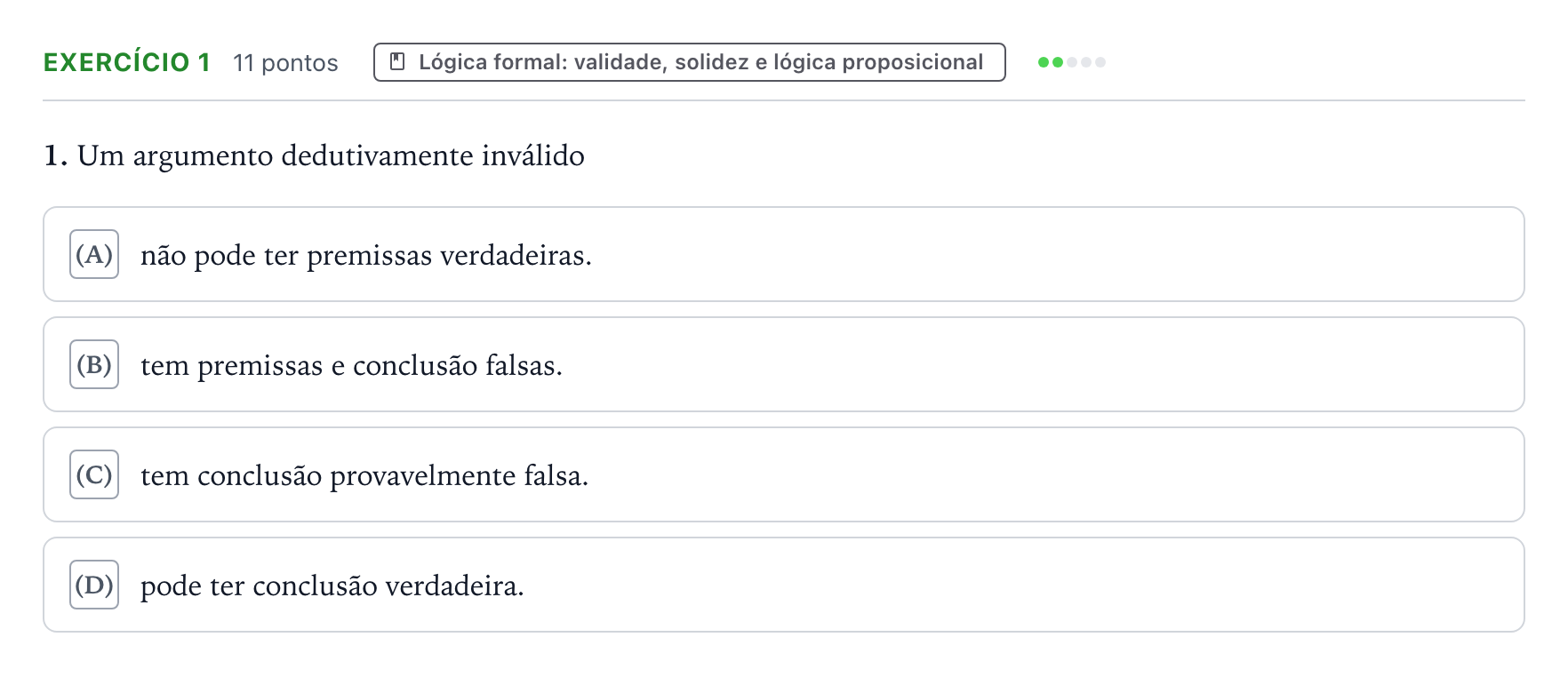 Enunciado: Exercício 1 · Exame Nacional Filosofia 2.ª fase 2026