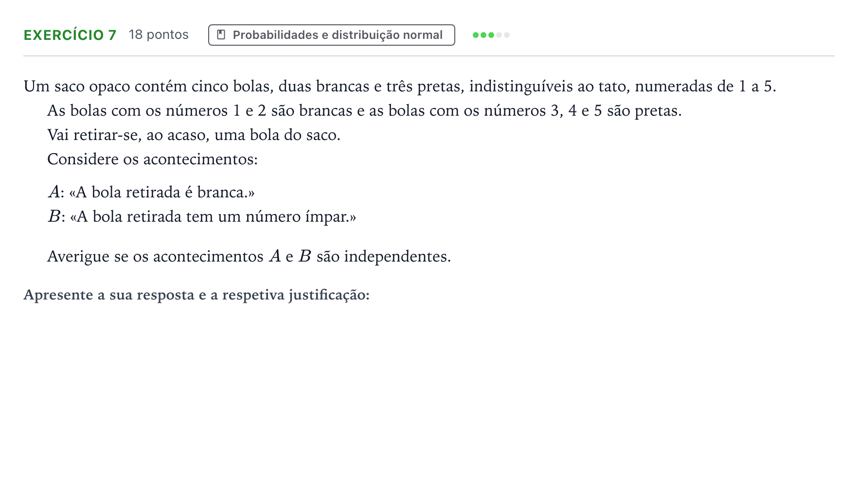 Enunciado: Exercício 7 · Exame Nacional Matemática B Época especial 2026