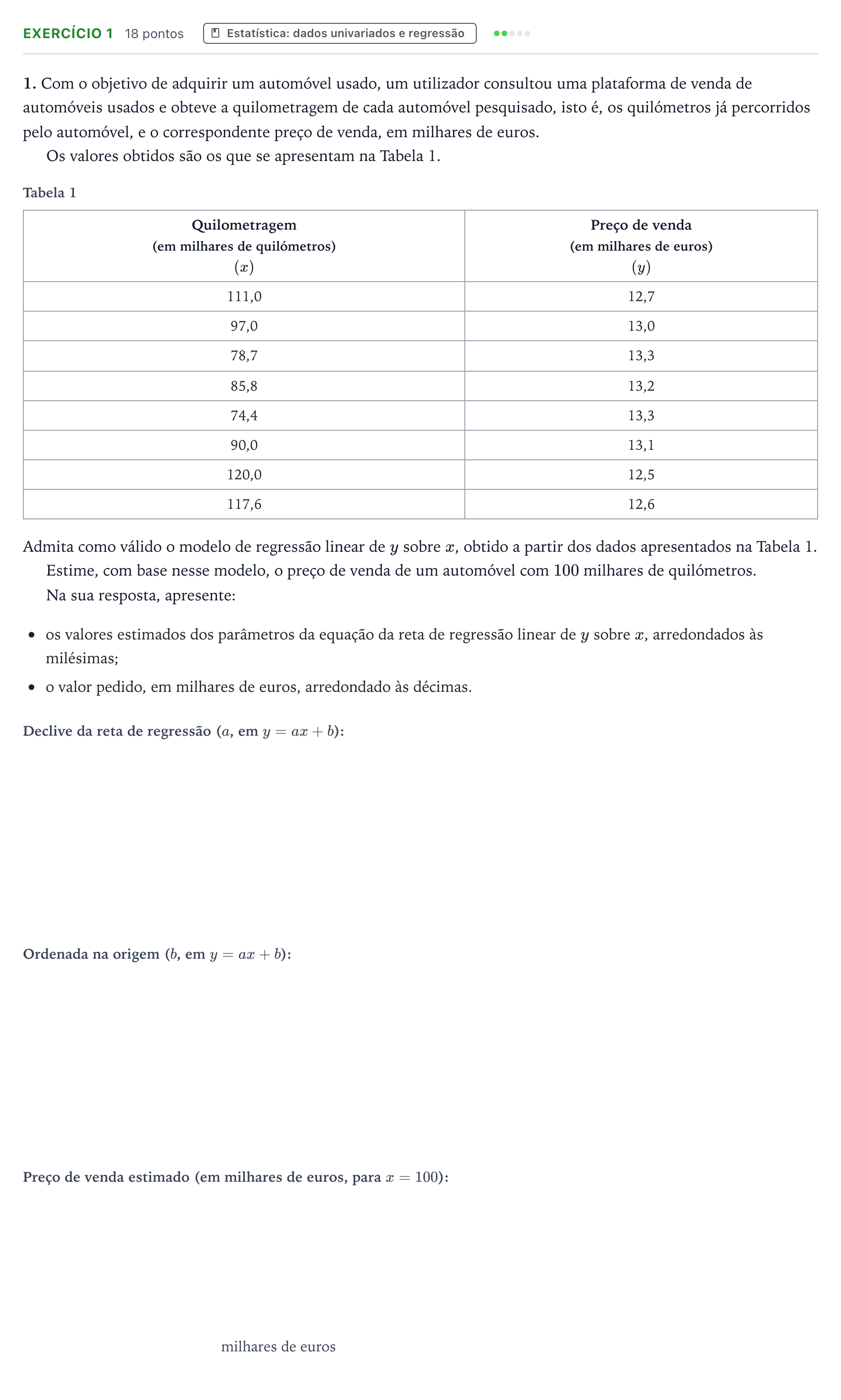 Enunciado: Exercício 1 · Exame Nacional Matemática B 2.ª fase 2026