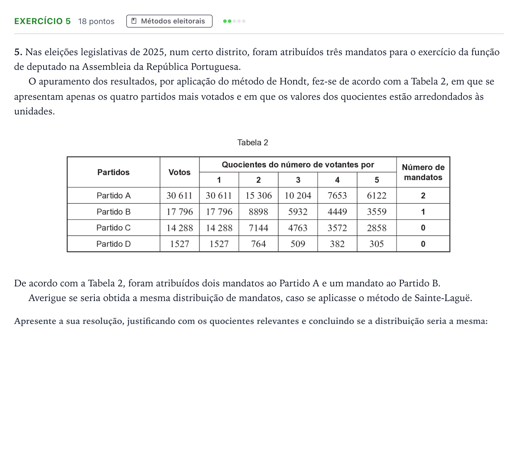 Enunciado: Exercício 5 · Exame Nacional Matemática B 2.ª fase 2026