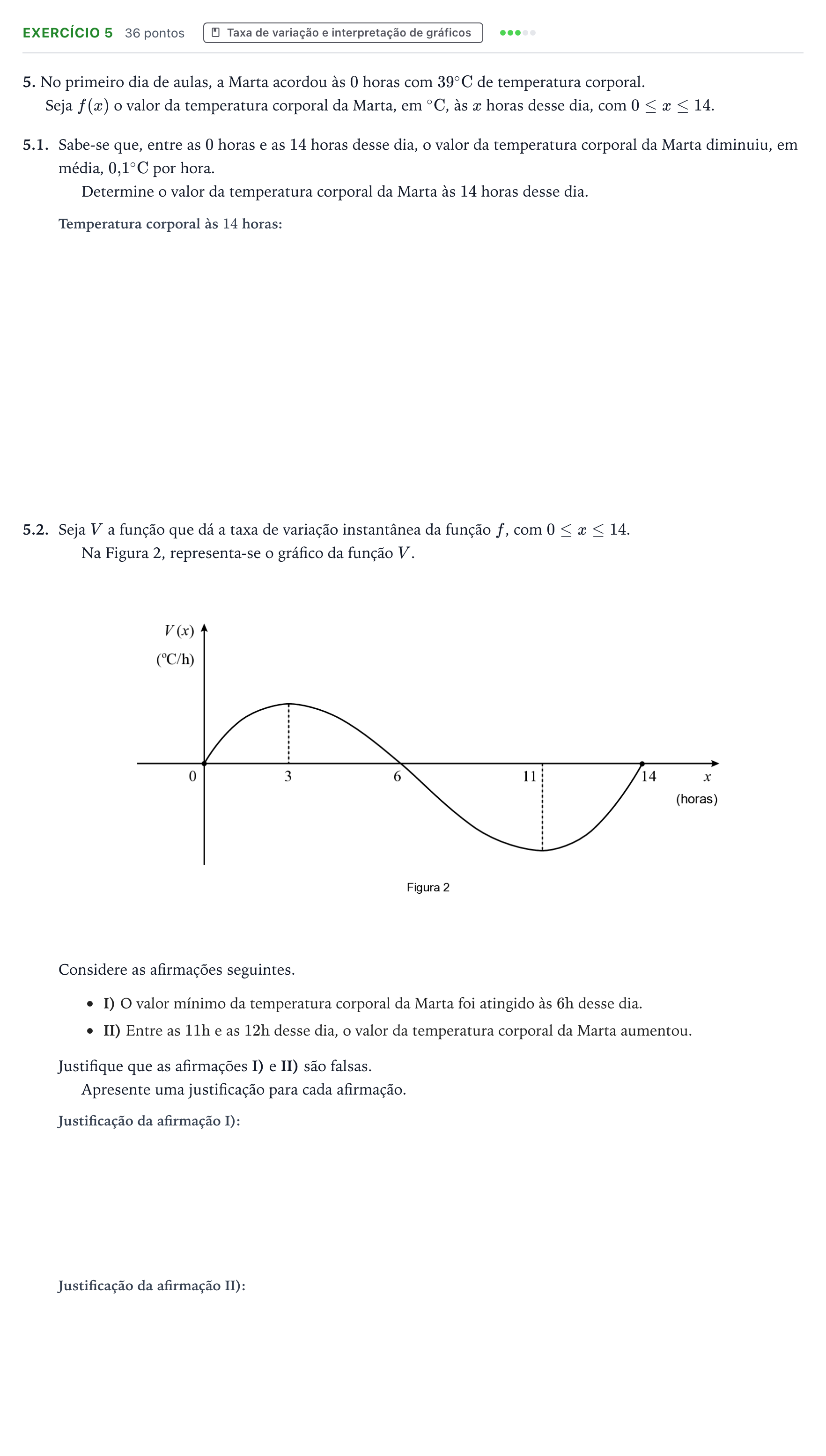 Enunciado: Exercício 5 · Exame Nacional Matemática B 1.ª fase 2026