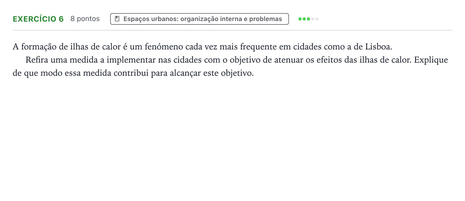Enunciado: Exercício 6 · Exame Nacional Geografia A 2.ª fase 2026