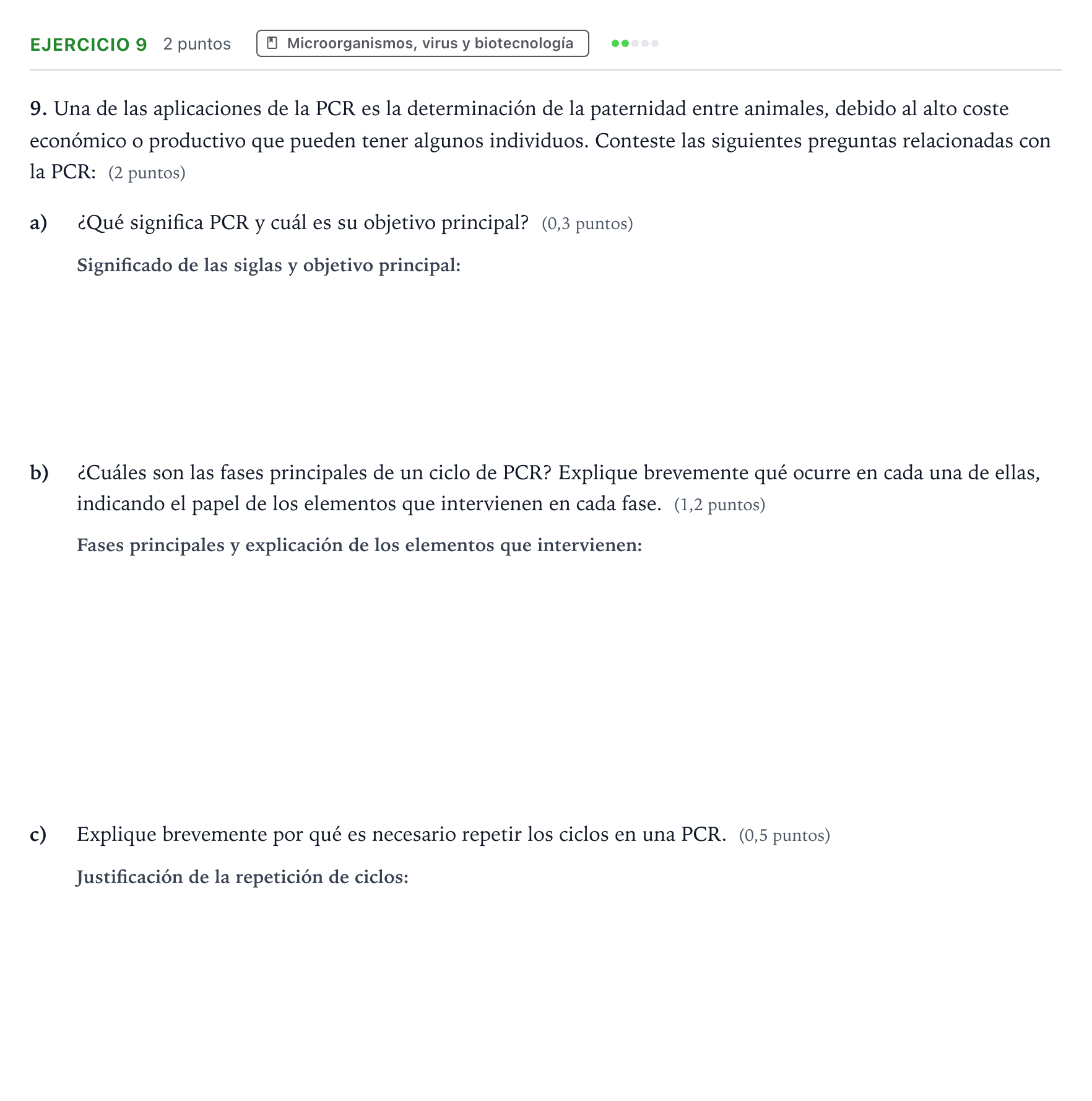 Enunciado: Problema 9 · Biología PAU Aragón Extraordinaria 2024