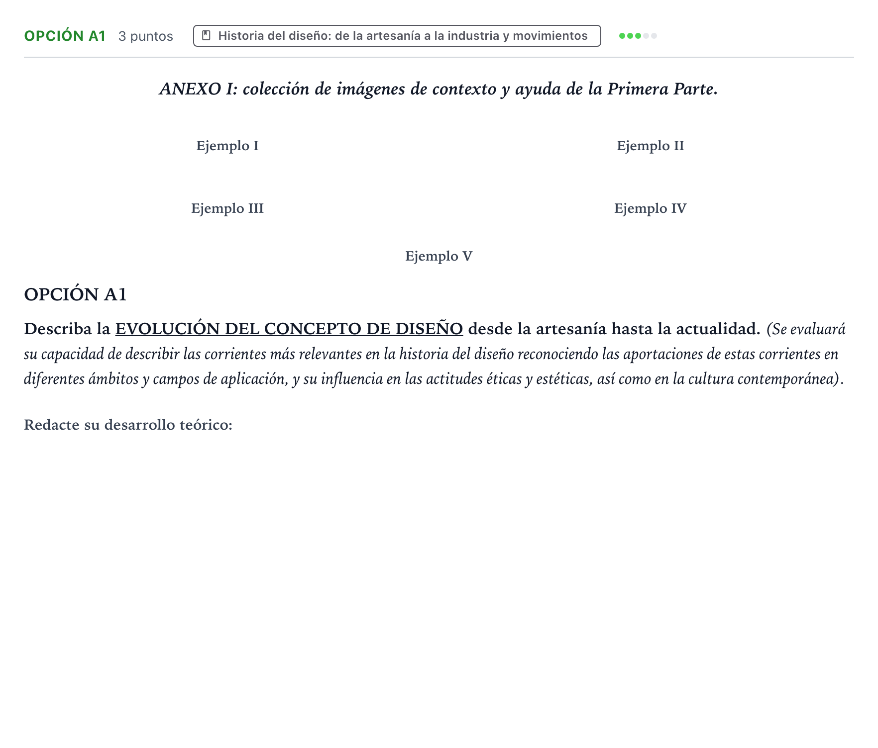 Enunciado: Opción A1 · Diseño PAU Aragón Ordinaria 2024