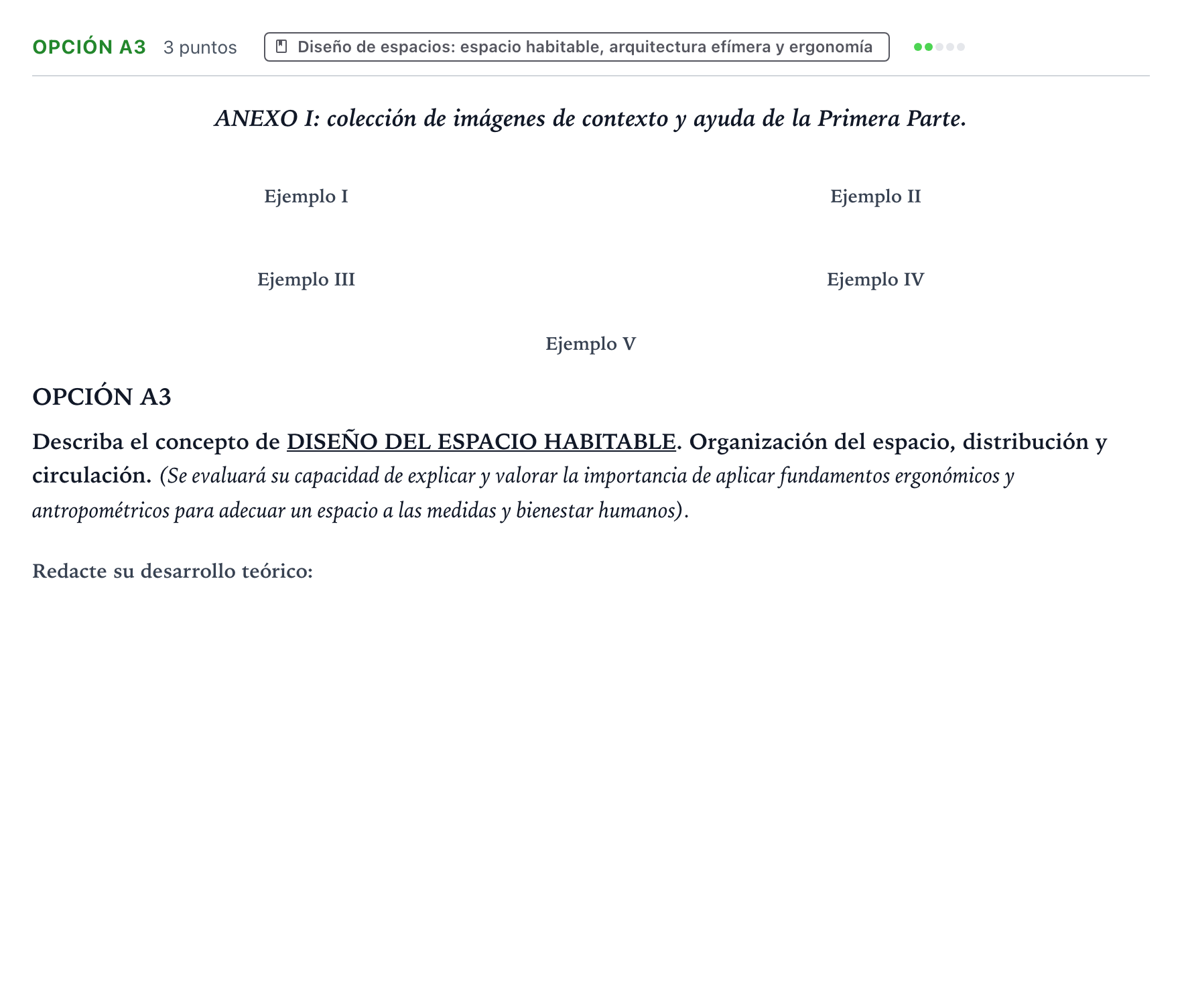 Enunciado: Opción A3 · Diseño PAU Aragón Ordinaria 2024