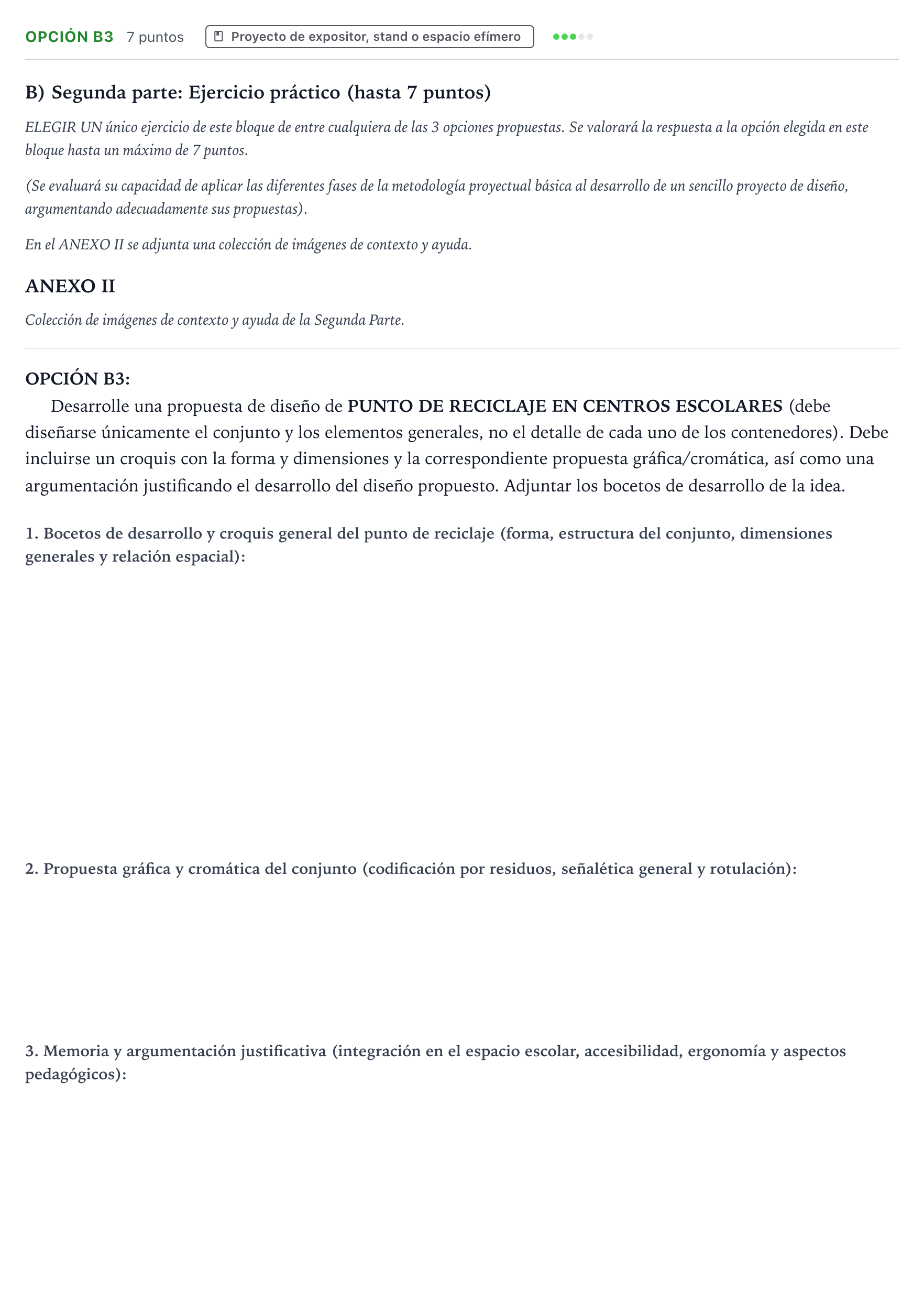 Enunciado: Opción B3 · Diseño PAU Aragón Ordinaria 2024