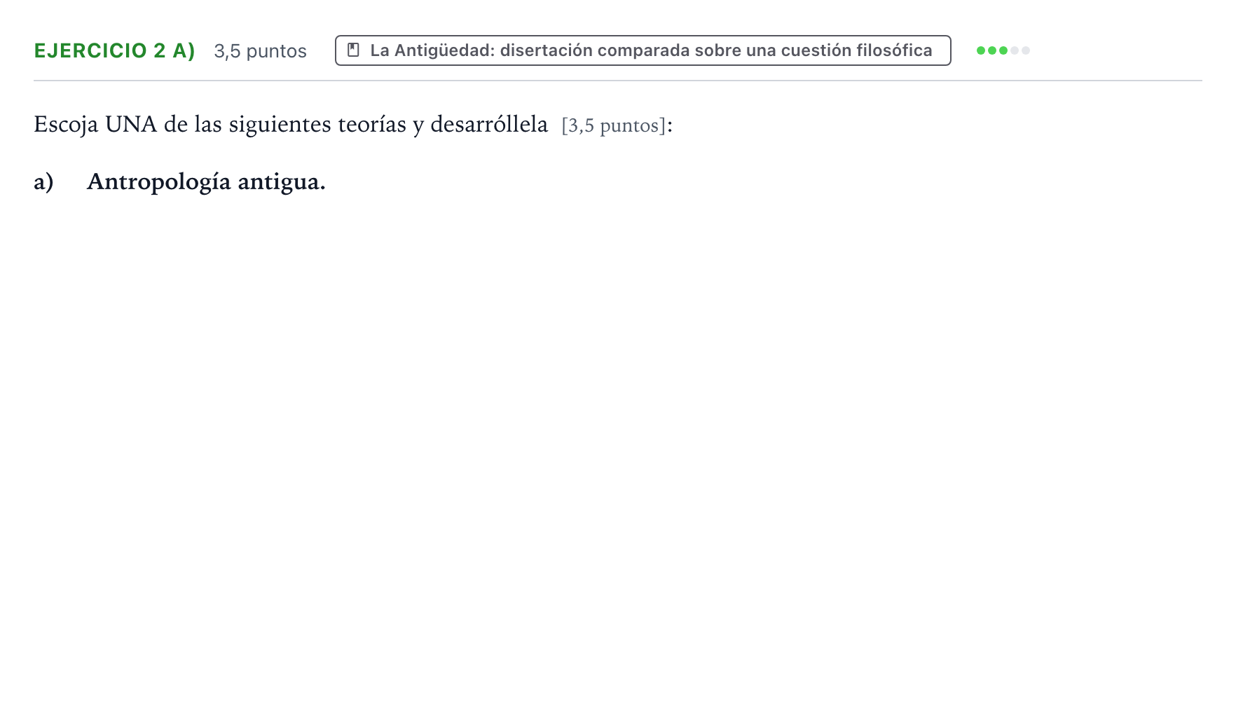 Enunciado: Ejercicio 2 a) · Historia de la Filosofía PAU Aragón Extraordinaria 2024