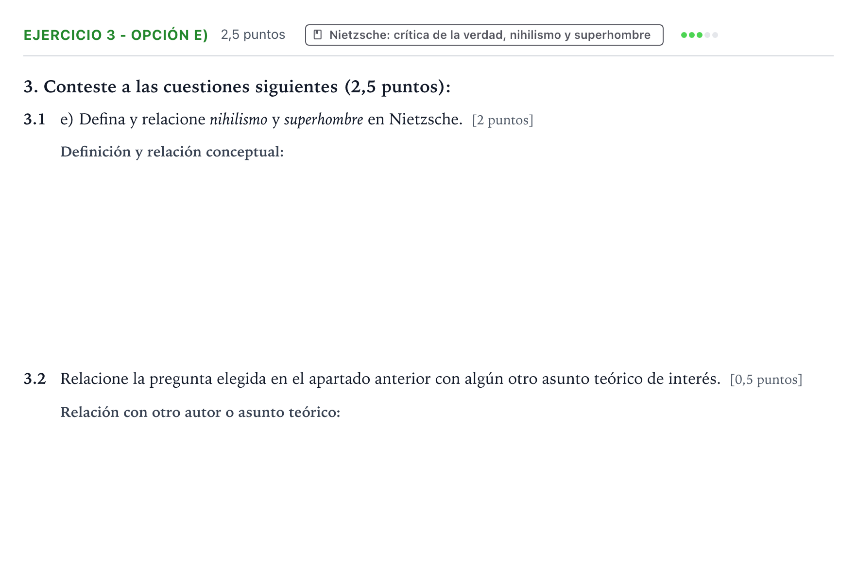 Enunciado: Ejercicio 3 - Opción e) · Historia de la Filosofía PAU Aragón Extraordinaria 2024