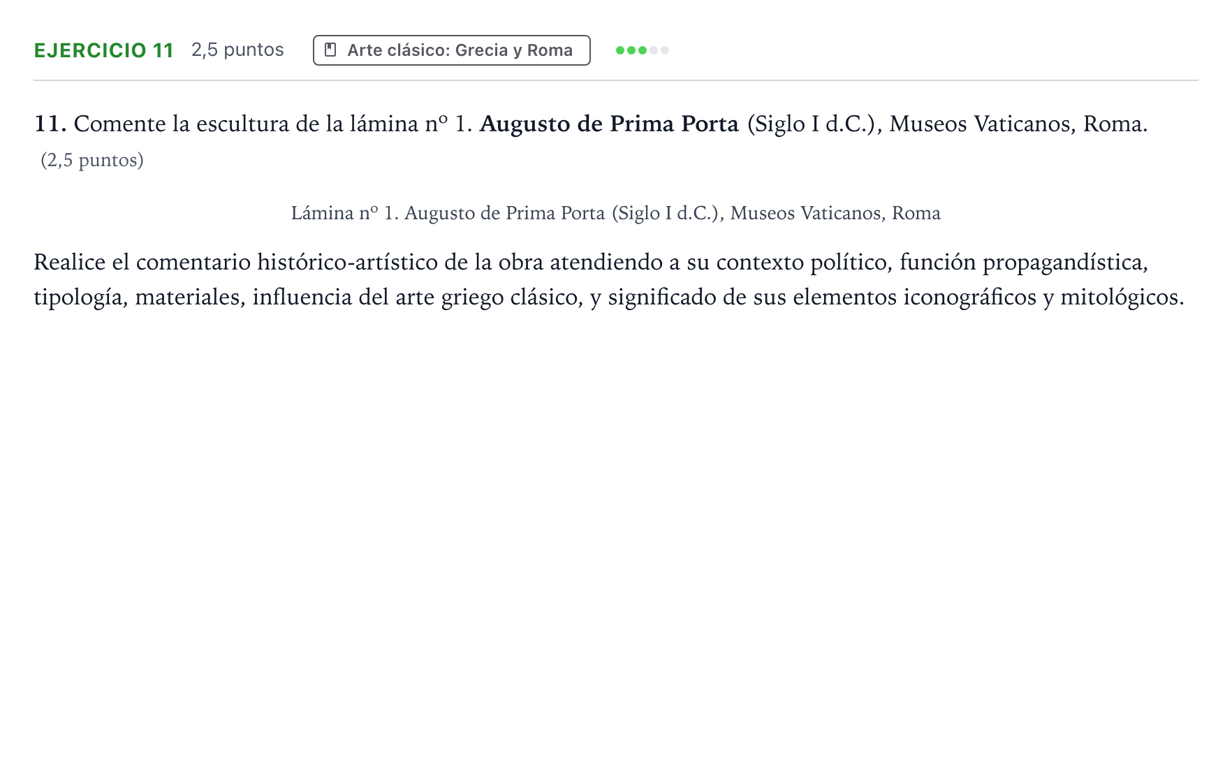 Enunciado: Problema 11 · Fundamentos Artísticos PAU Aragón Extraordinaria 2024