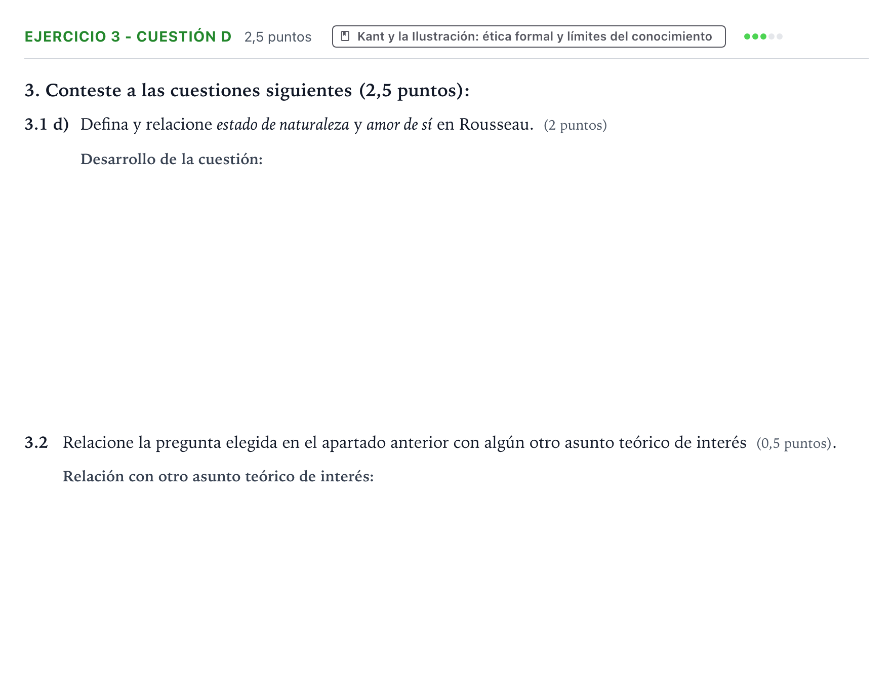Enunciado: Ejercicio 3 - Cuestión d · Historia de la Filosofía PAU Aragón Ordinaria 2024