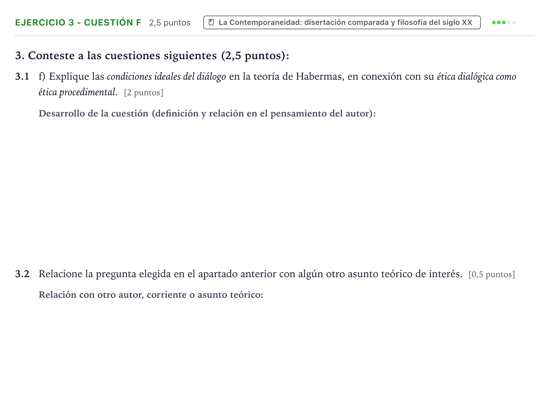 Enunciado: Ejercicio 3 - Cuestión f · Historia de la Filosofía PAU Aragón Ordinaria 2024