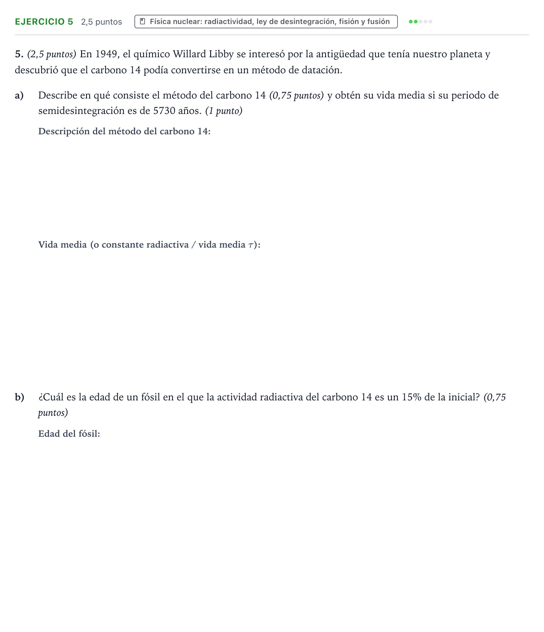 Enunciado: Problema 5 · Física PAU Aragón Extraordinaria 2024