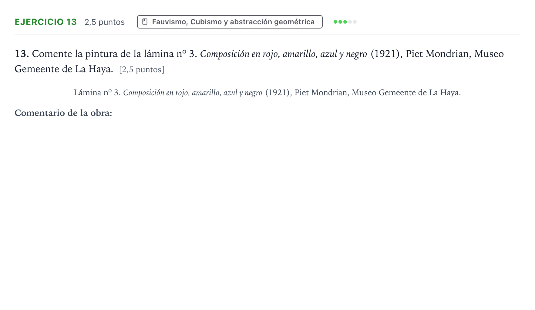 Enunciado: Problema 13 · Fundamentos Artísticos PAU Aragón Ordinaria 2024