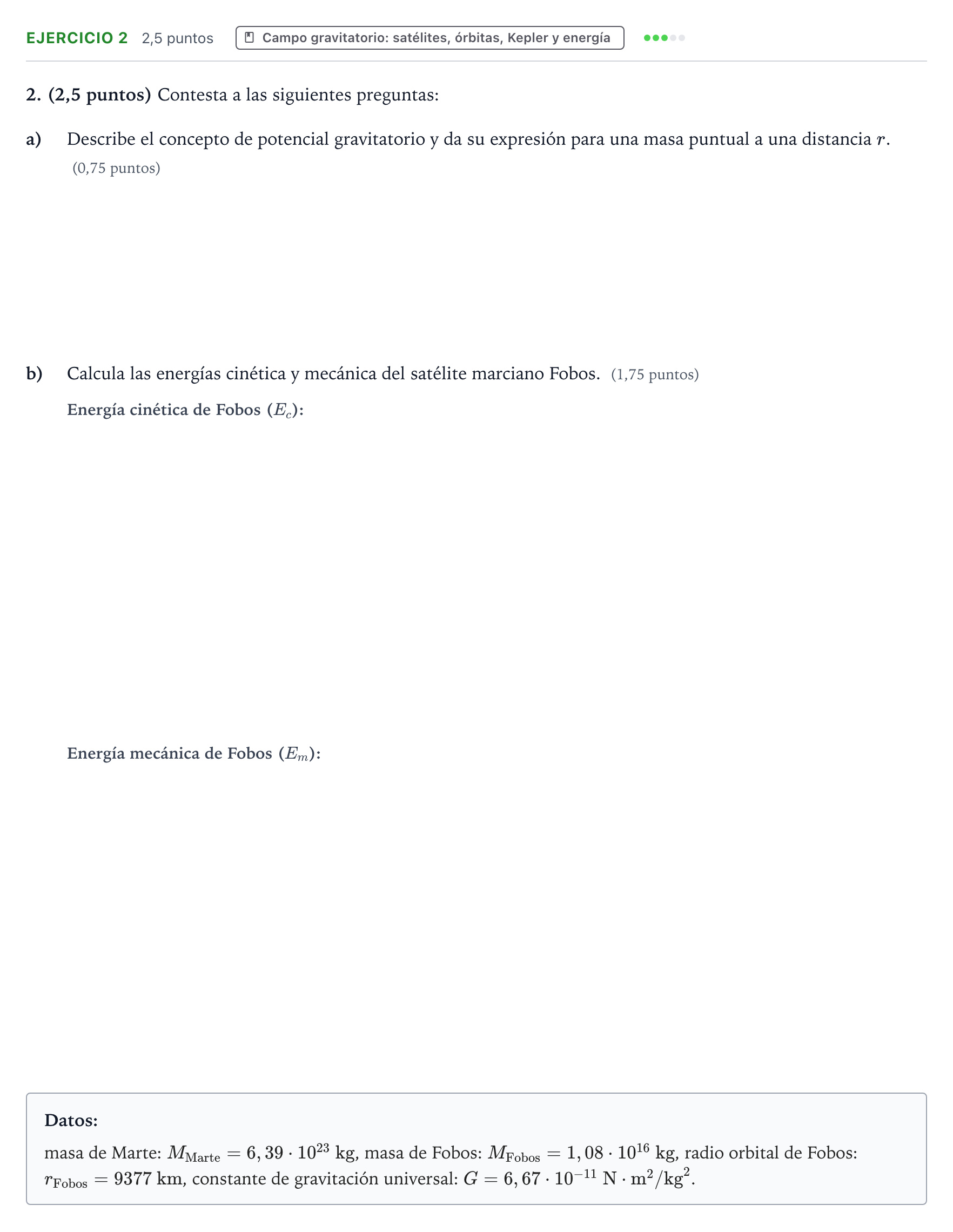 Enunciado: Problema 2 · Física PAU Aragón Ordinaria 2024