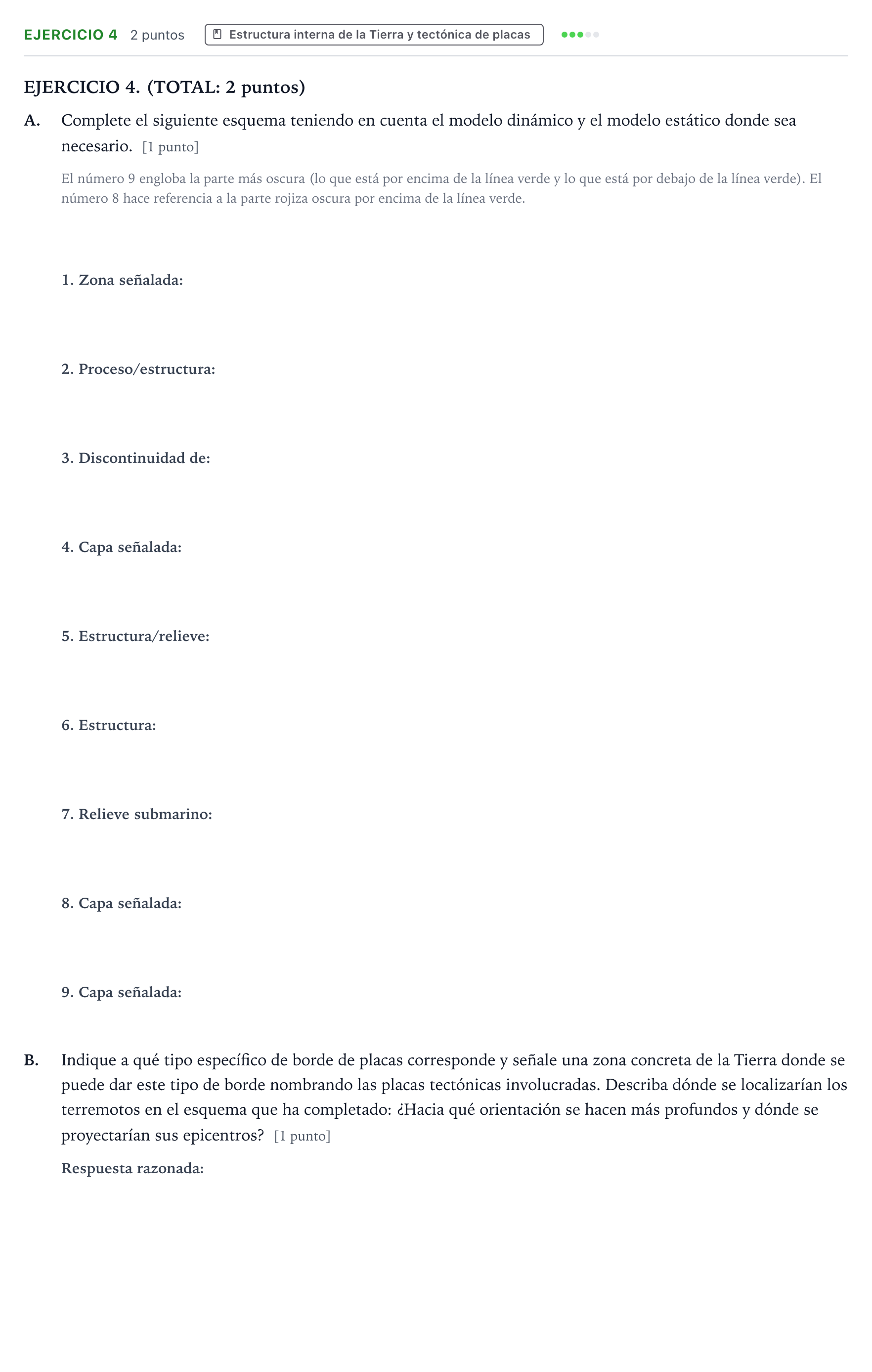 Enunciado: Problema 4 · Geología y Ciencias Ambientales PAU Aragón Ordinaria 2024