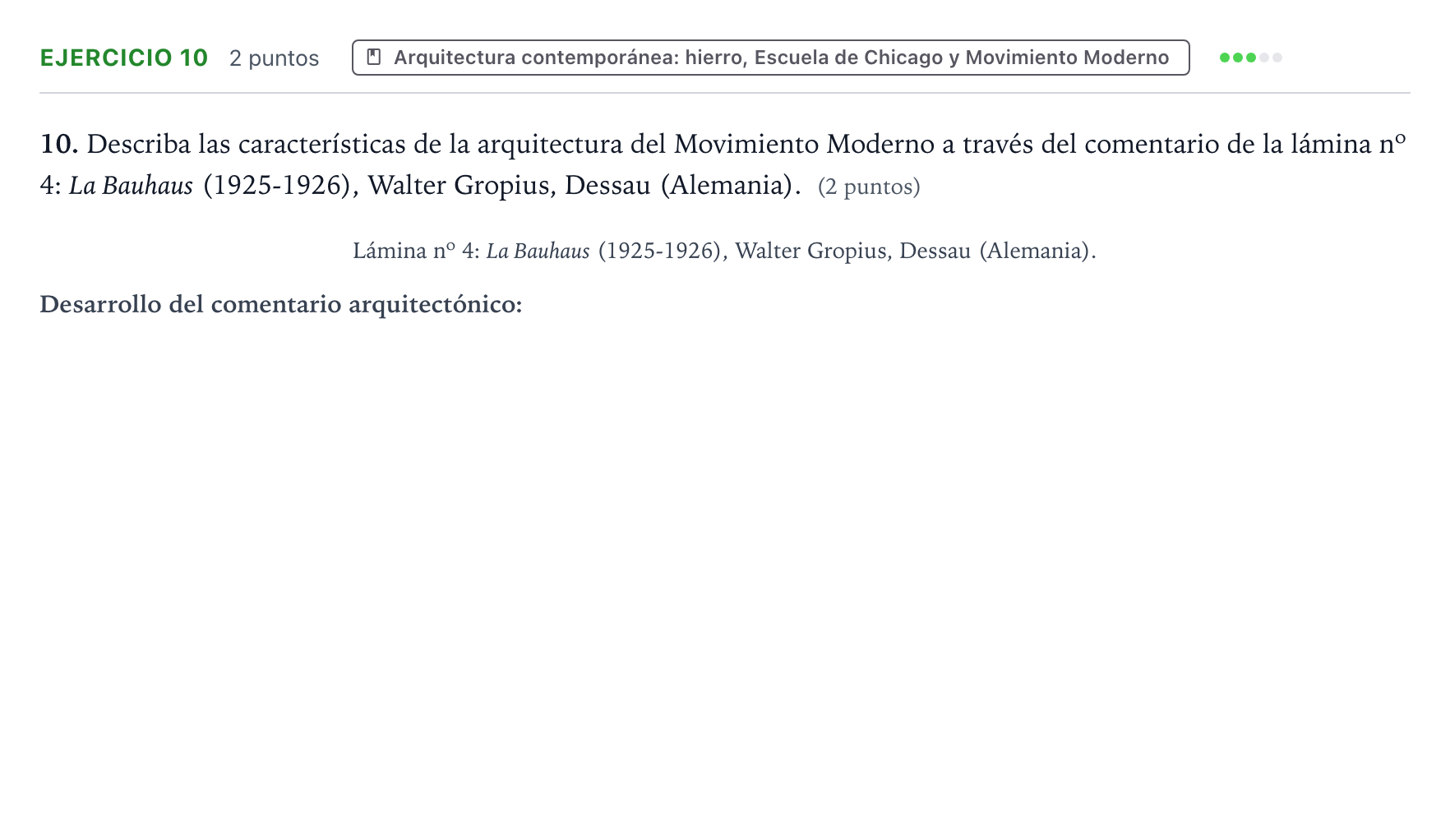Enunciado: Problema 10 · Historia del Arte PAU Aragón Ordinaria 2024