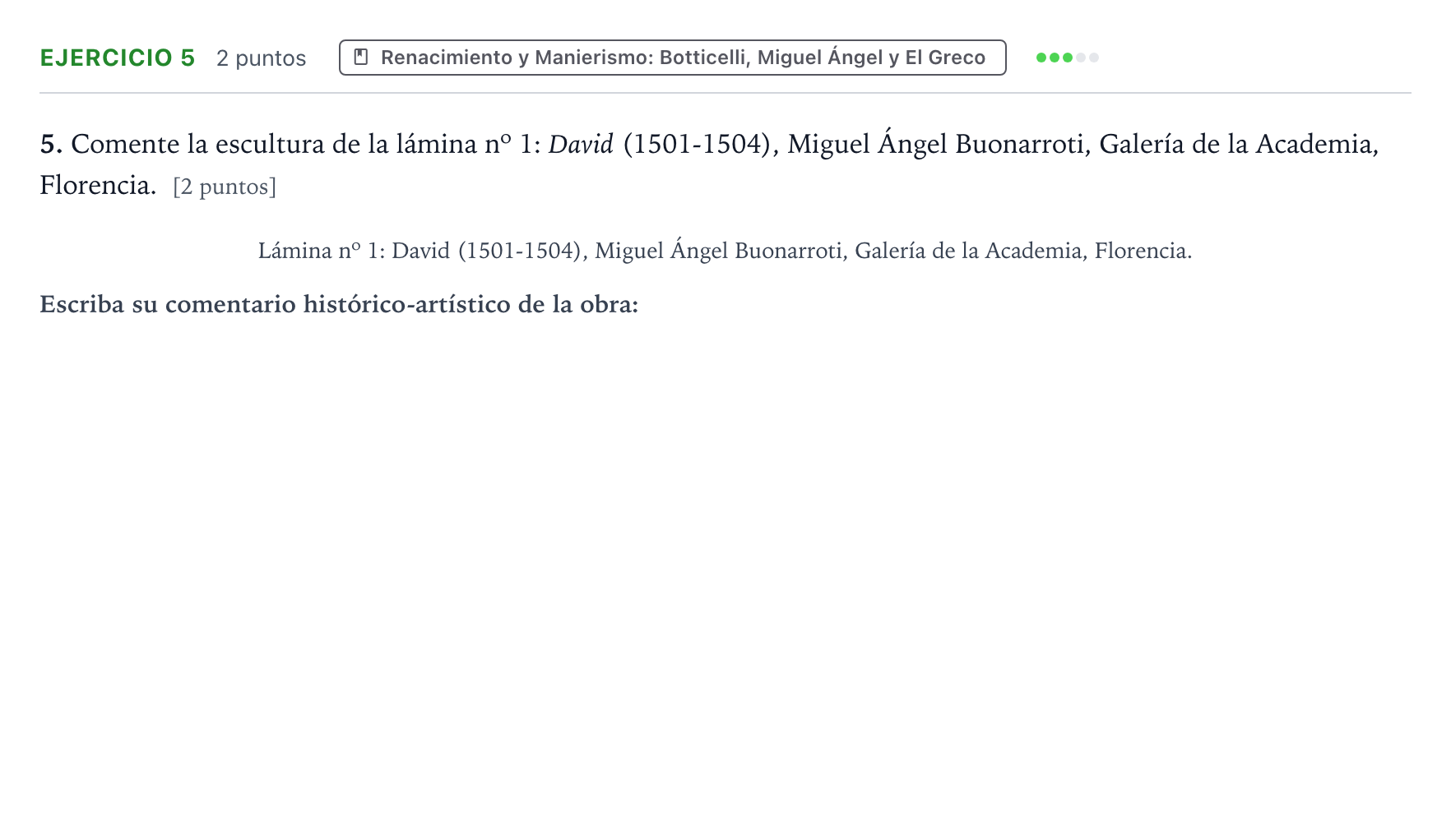 Enunciado: Problema 5 · Historia del Arte PAU Aragón Ordinaria 2024