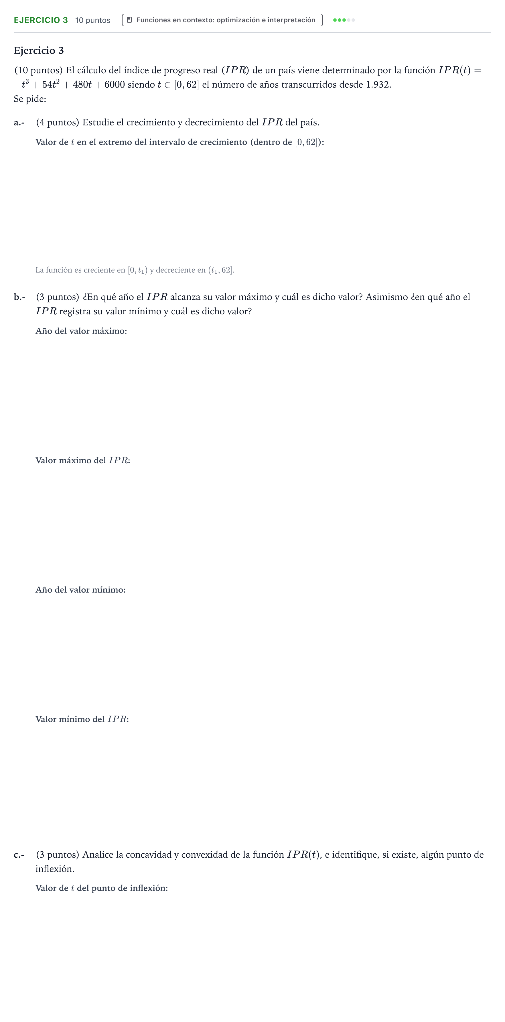 Enunciado: Problema 3 · Matemáticas aplicadas a las Ciencias Sociales II PAU Aragón Extraordinaria 2024