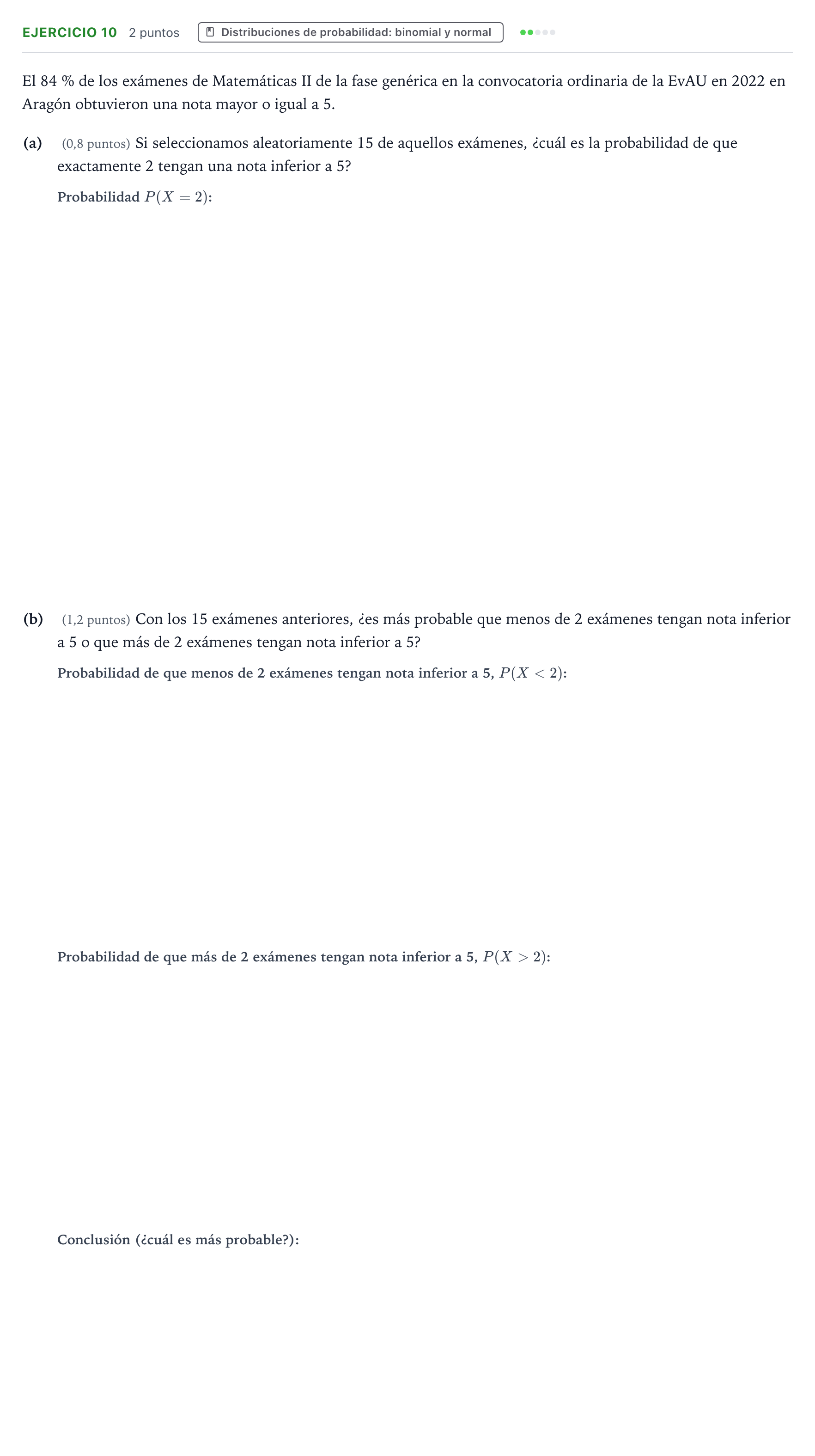 Enunciado: Problema 10 · Matemáticas II PAU Aragón Extraordinaria 2024