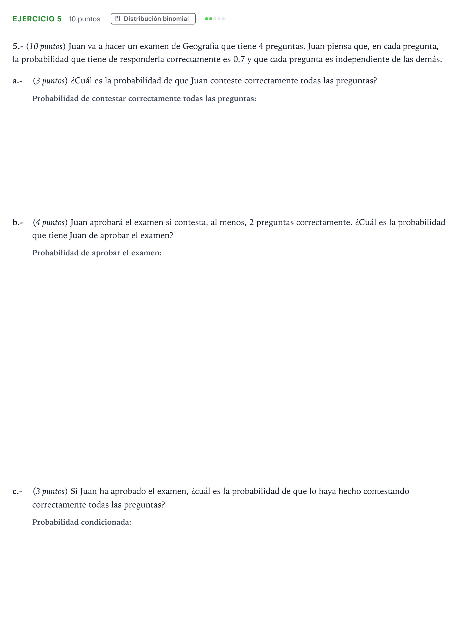 Enunciado: Problema 5 · Matemáticas aplicadas a las Ciencias Sociales II PAU Aragón Ordinaria 2024