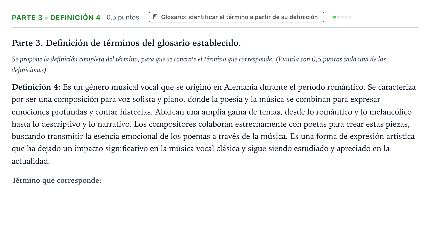 Enunciado: Ejercicio Parte 3 - Definición 4 · Análisis Musical II PAU Aragón Ordinaria 2024