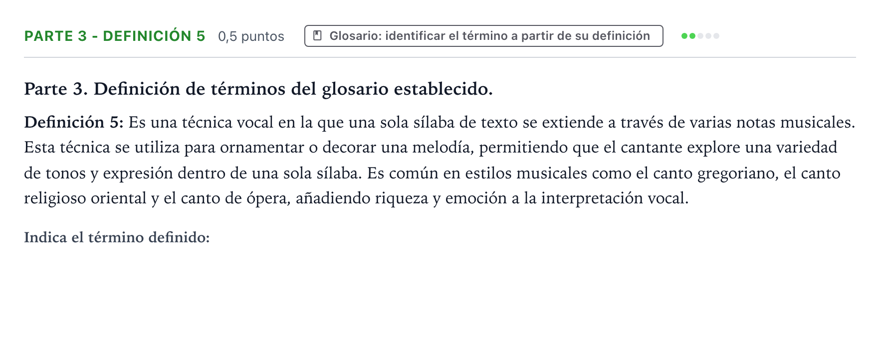 Enunciado: Ejercicio Parte 3 - Definición 5 · Análisis Musical II PAU Aragón Ordinaria 2024