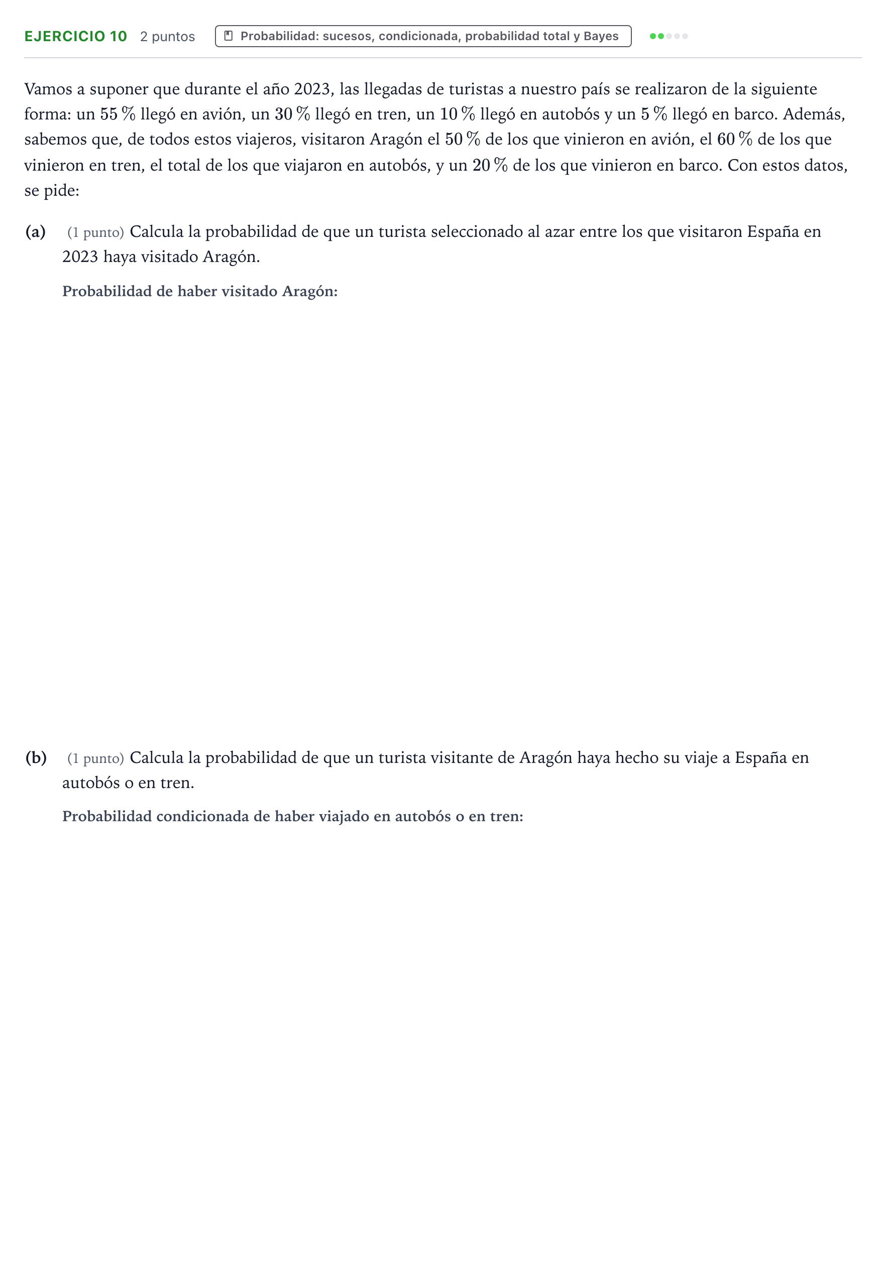 Enunciado: Problema 10 · Matemáticas II PAU Aragón Ordinaria 2024