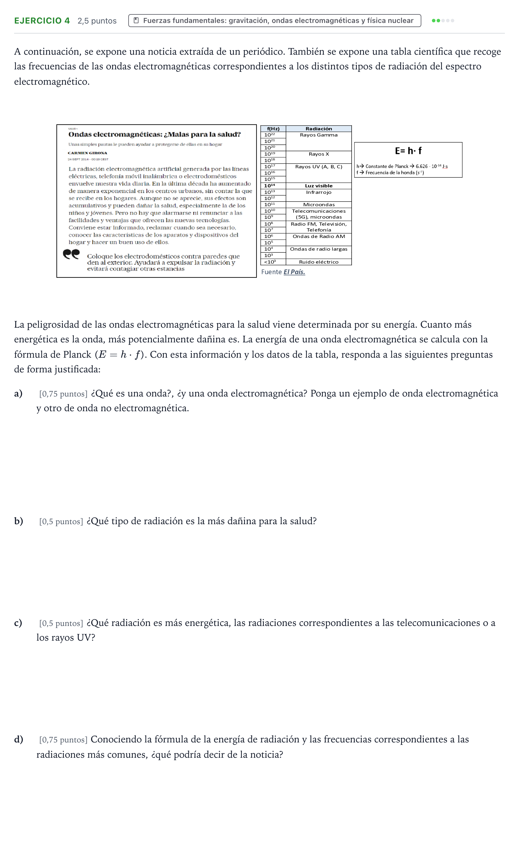 Enunciado: Problema 4 · Ciencias Generales PAU Aragón Ordinaria 2024