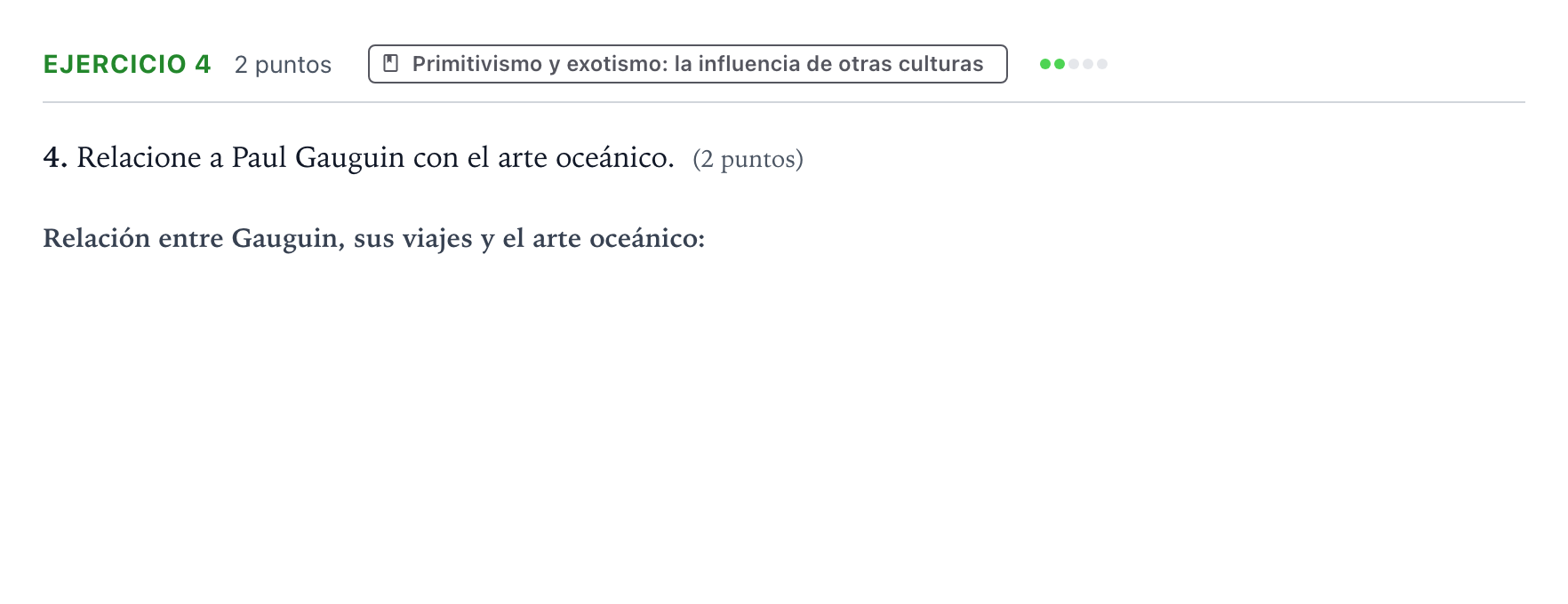 Enunciado: Problema 4 · Movimientos Culturales y Artísticos PAU Aragón Ordinaria 2024