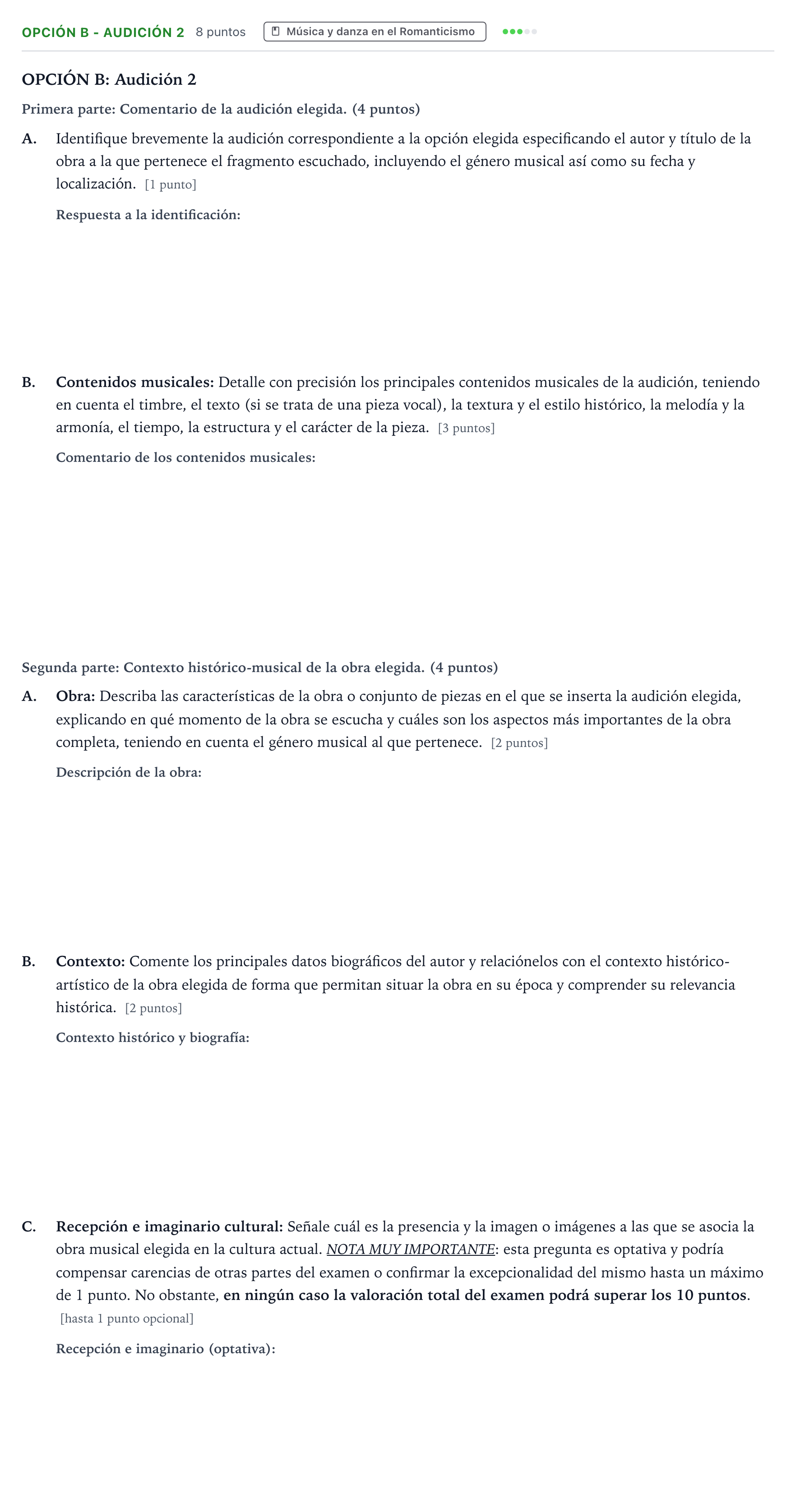 Enunciado: Opción B - Audición 2 · Historia de la Música y de la Danza PAU Aragón Ordinaria 2024
