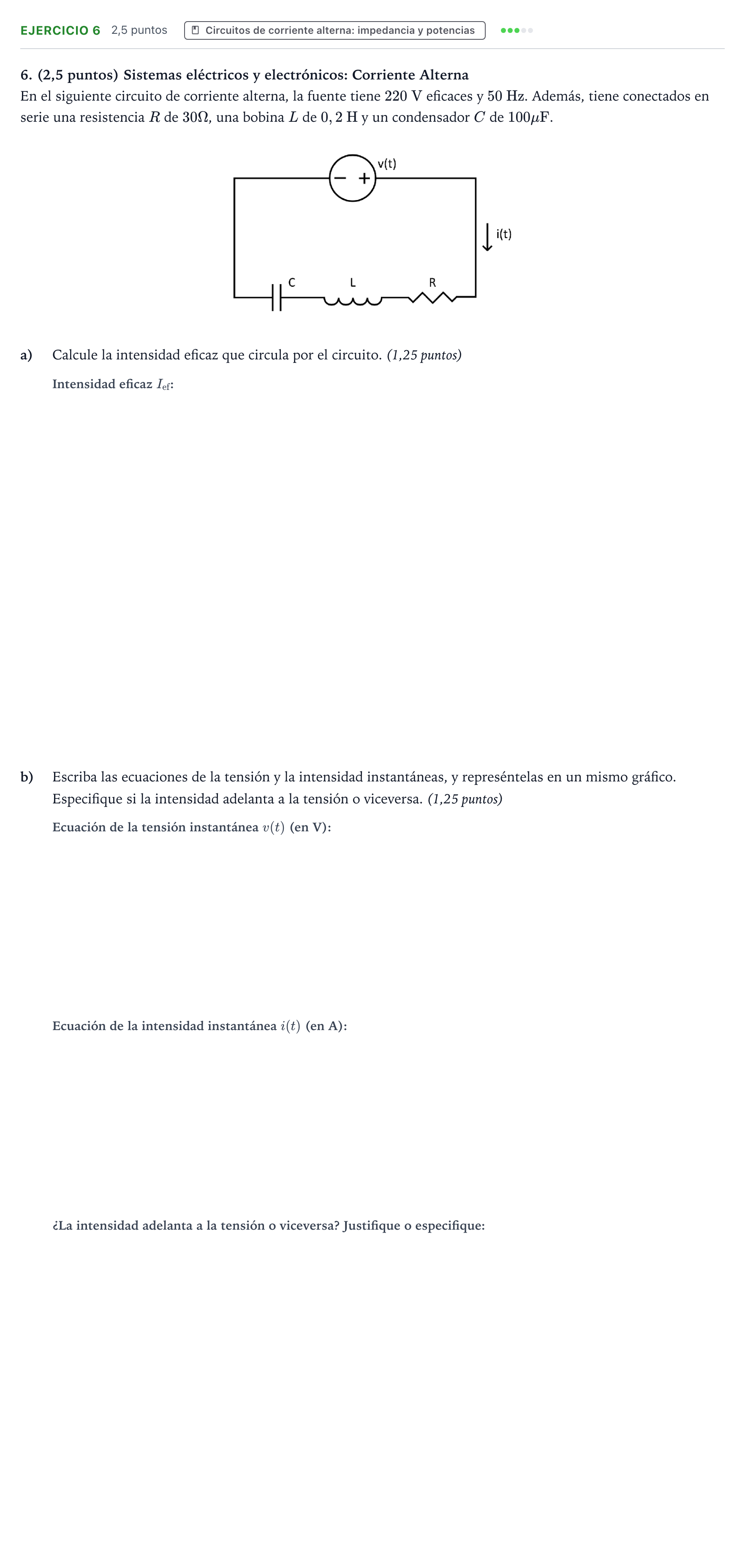 Enunciado: Problema 6 · Tecnología e Ingeniería II PAU Aragón Ordinaria 2024