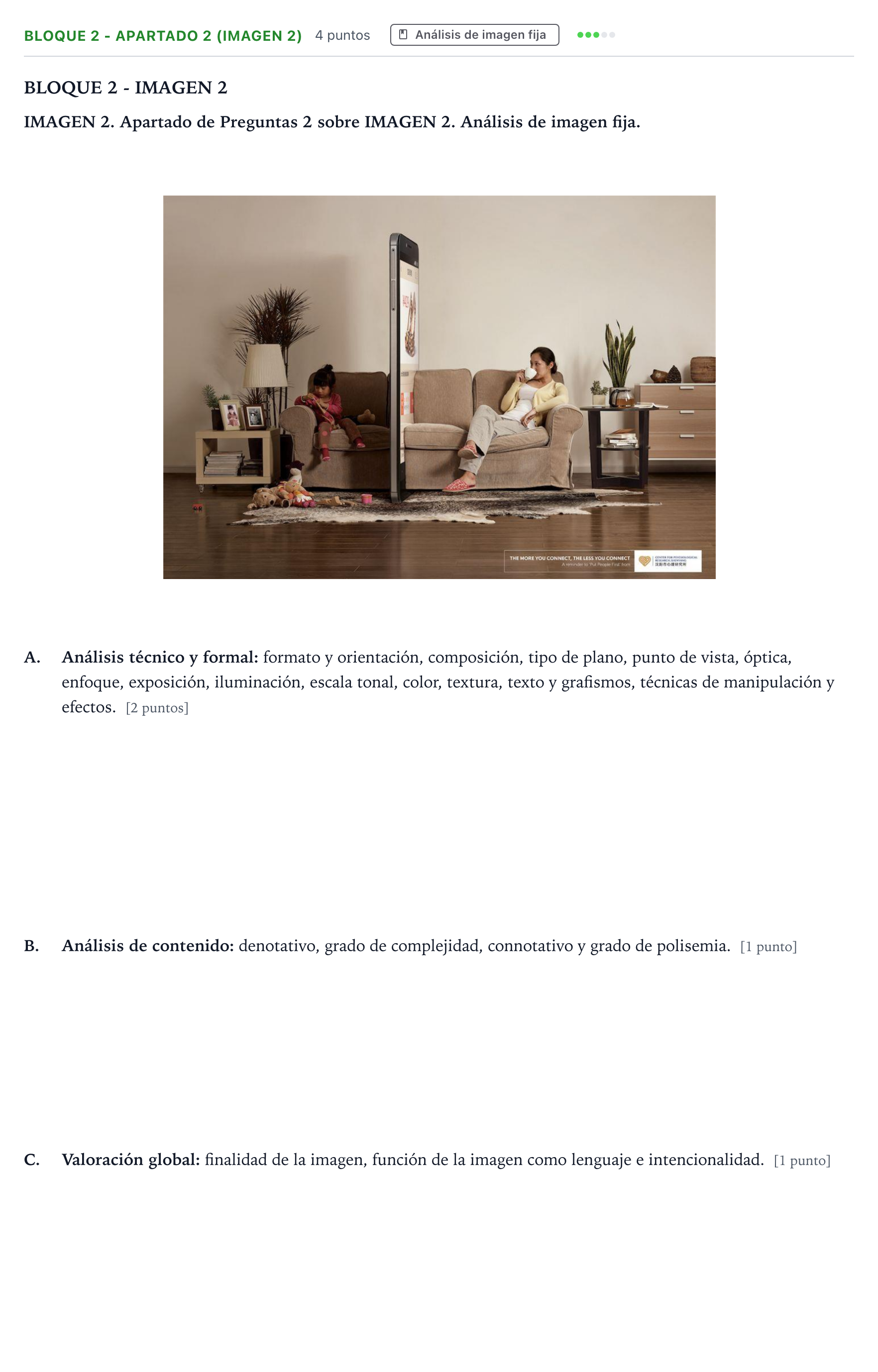 Enunciado: Bloque 2 - Apartado 2 (Imagen 2) · Cultura Audiovisual II PAU Aragón Ordinaria 2023