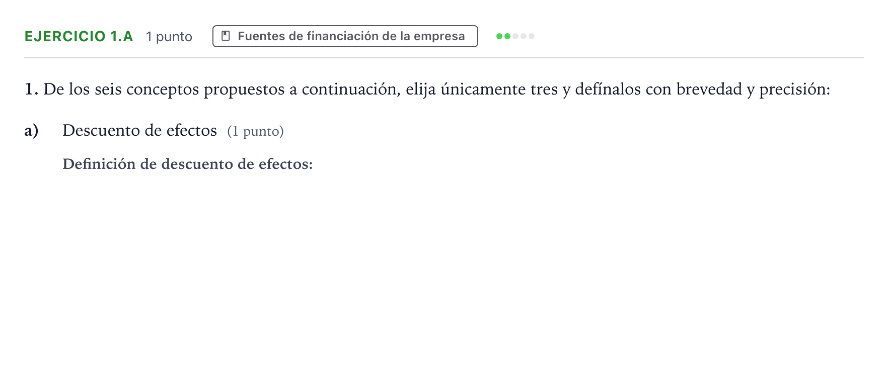 Enunciado: Ejercicio 1.a · Empresa y Diseño de Modelos de Negocio PAU Aragón Extraordinaria 2023