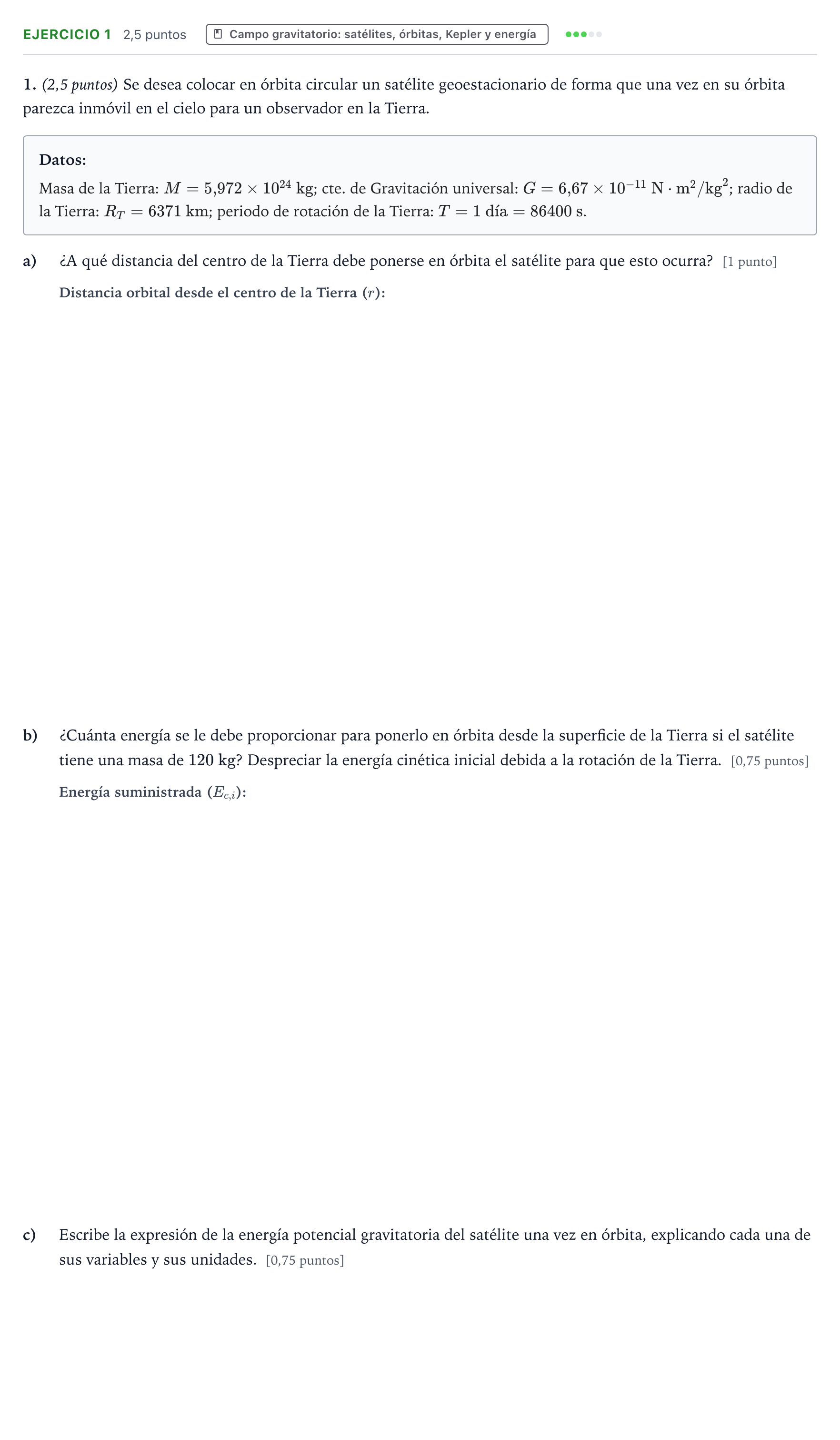 Enunciado: Problema 1 · Física PAU Aragón Ordinaria 2023
