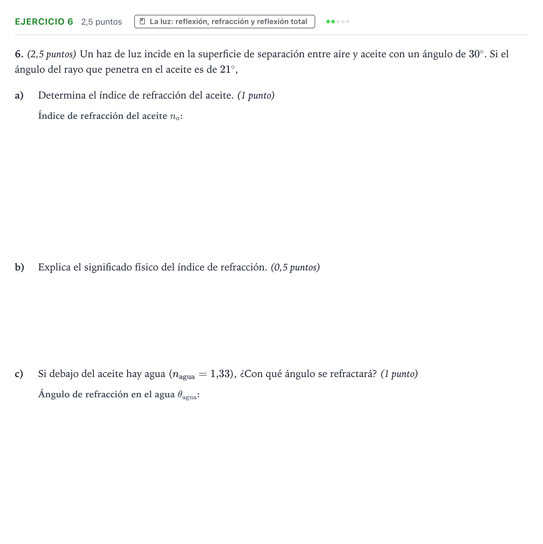 Enunciado: Problema 6 · Física PAU Aragón Ordinaria 2023