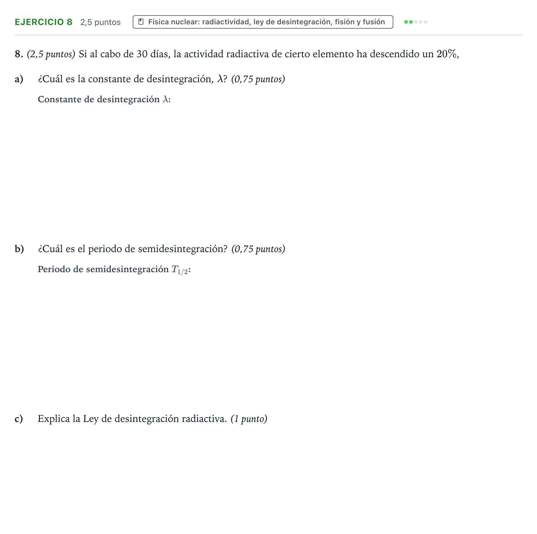 Enunciado: Problema 8 · Física PAU Aragón Ordinaria 2023