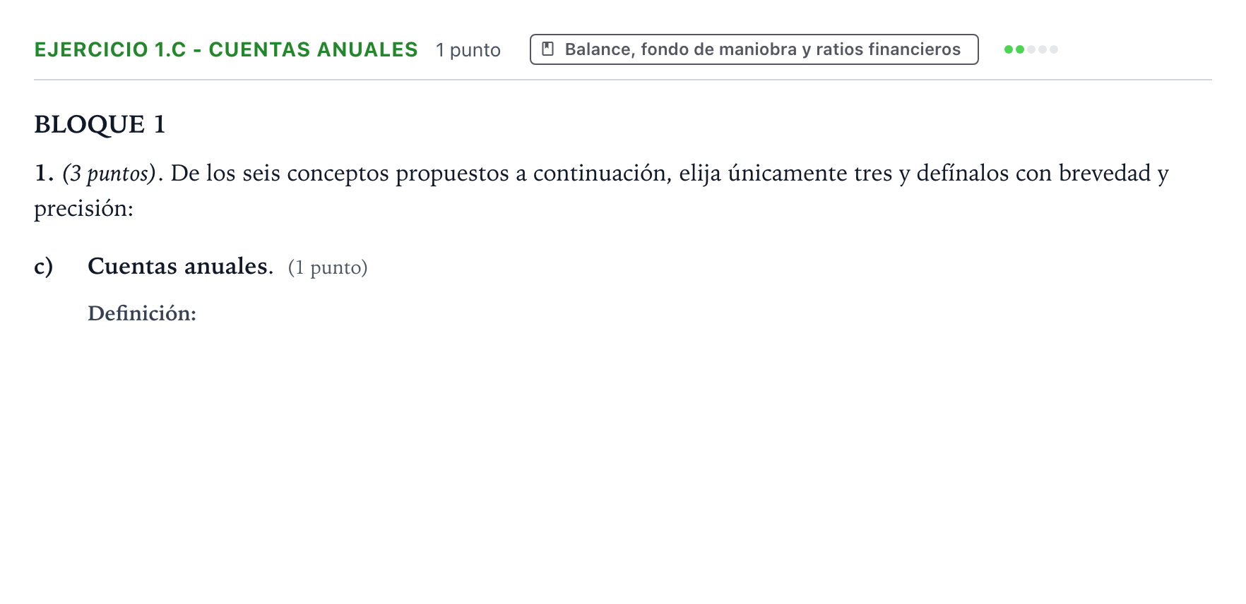 Enunciado: Ejercicio 1.c - Cuentas anuales · Empresa y Diseño de Modelos de Negocio PAU Aragón Ordinaria 2023