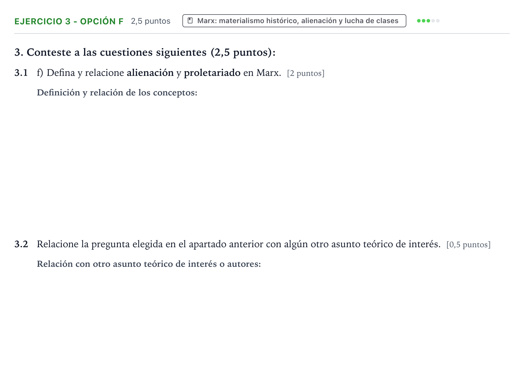 Enunciado: Ejercicio 3 - Opción f · Historia de la Filosofía PAU Aragón Ordinaria 2023