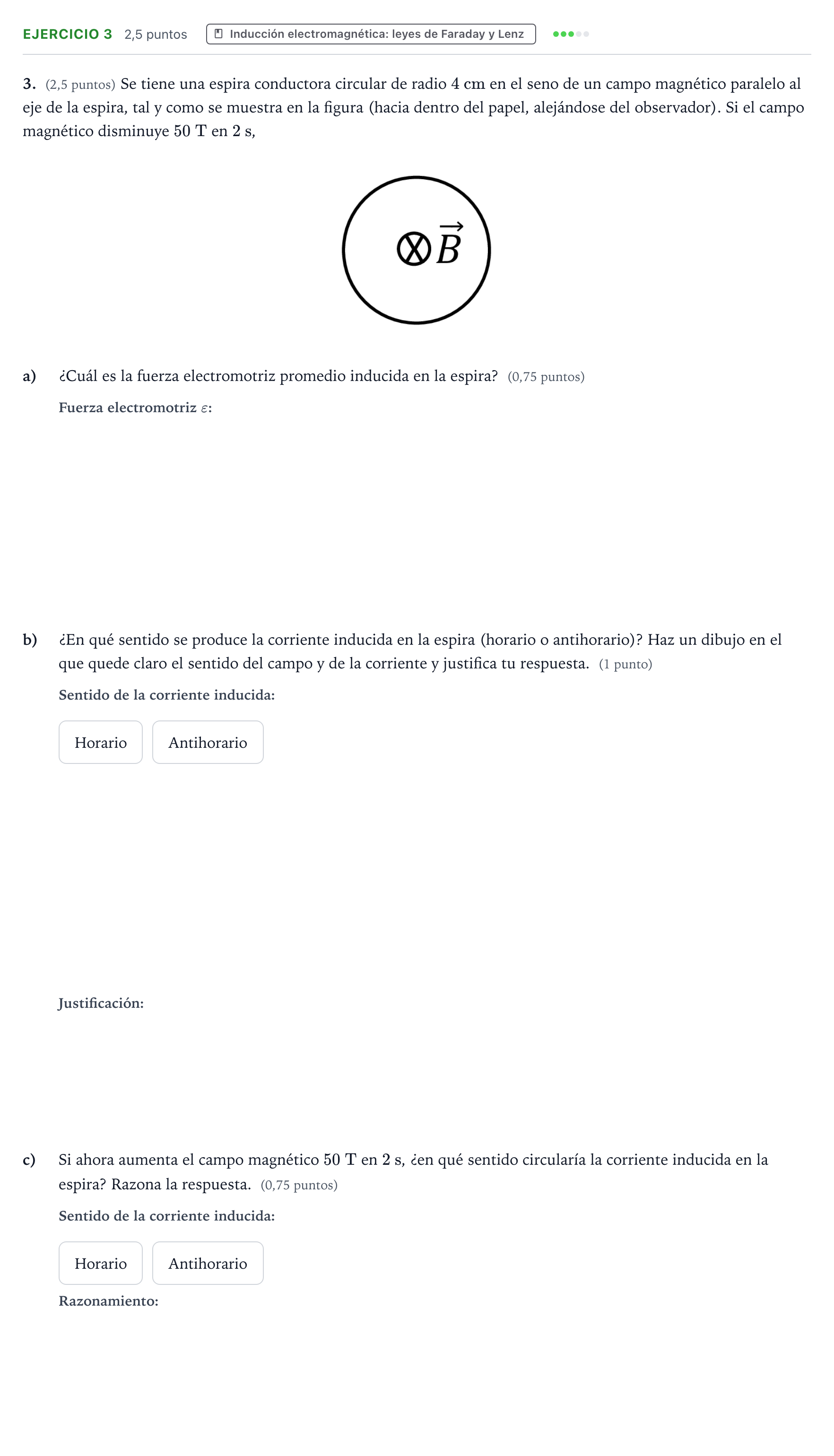 Enunciado: Problema 3 · Física PAU Aragón Extraordinaria 2023