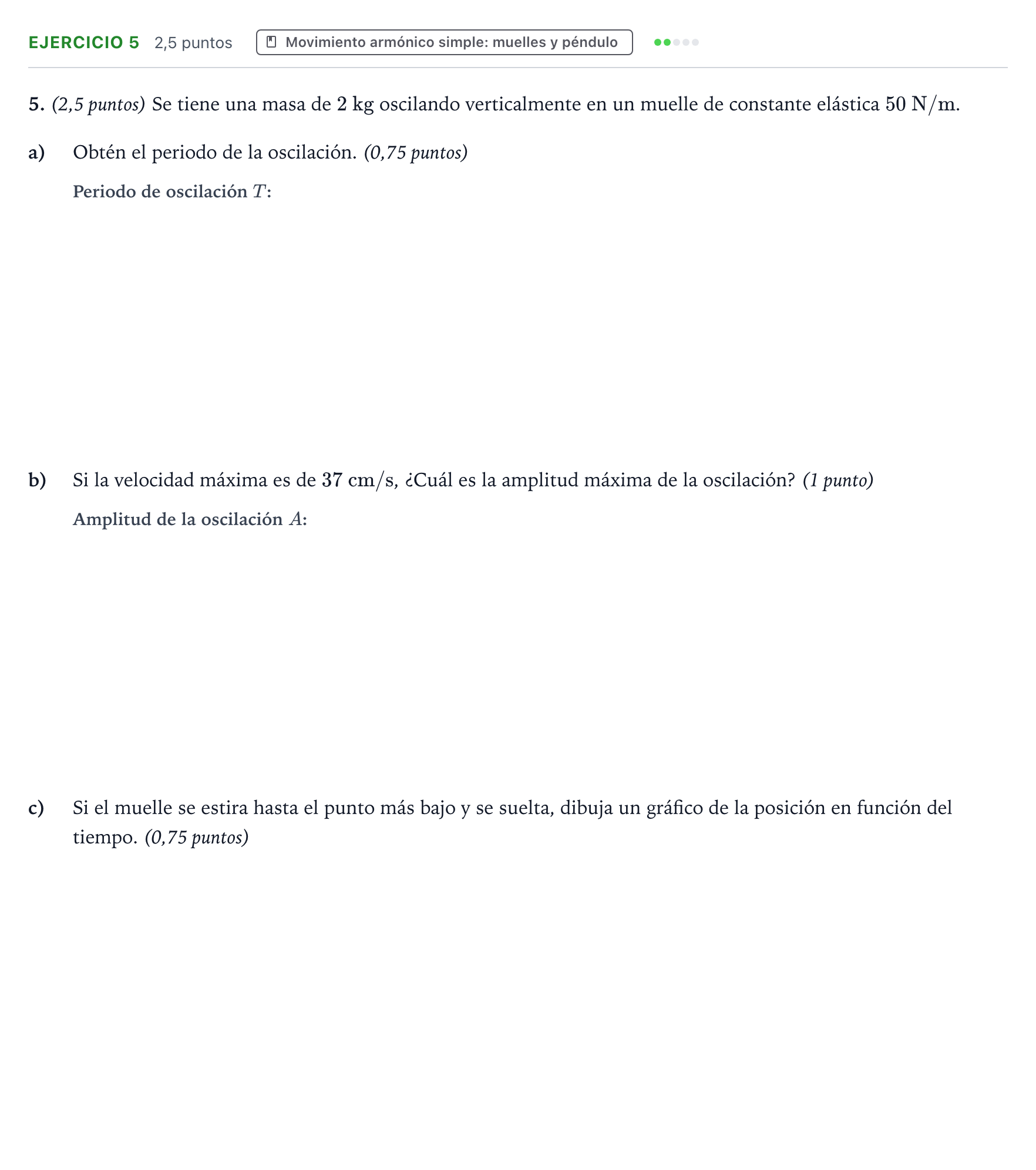 Enunciado: Problema 5 · Física PAU Aragón Extraordinaria 2023
