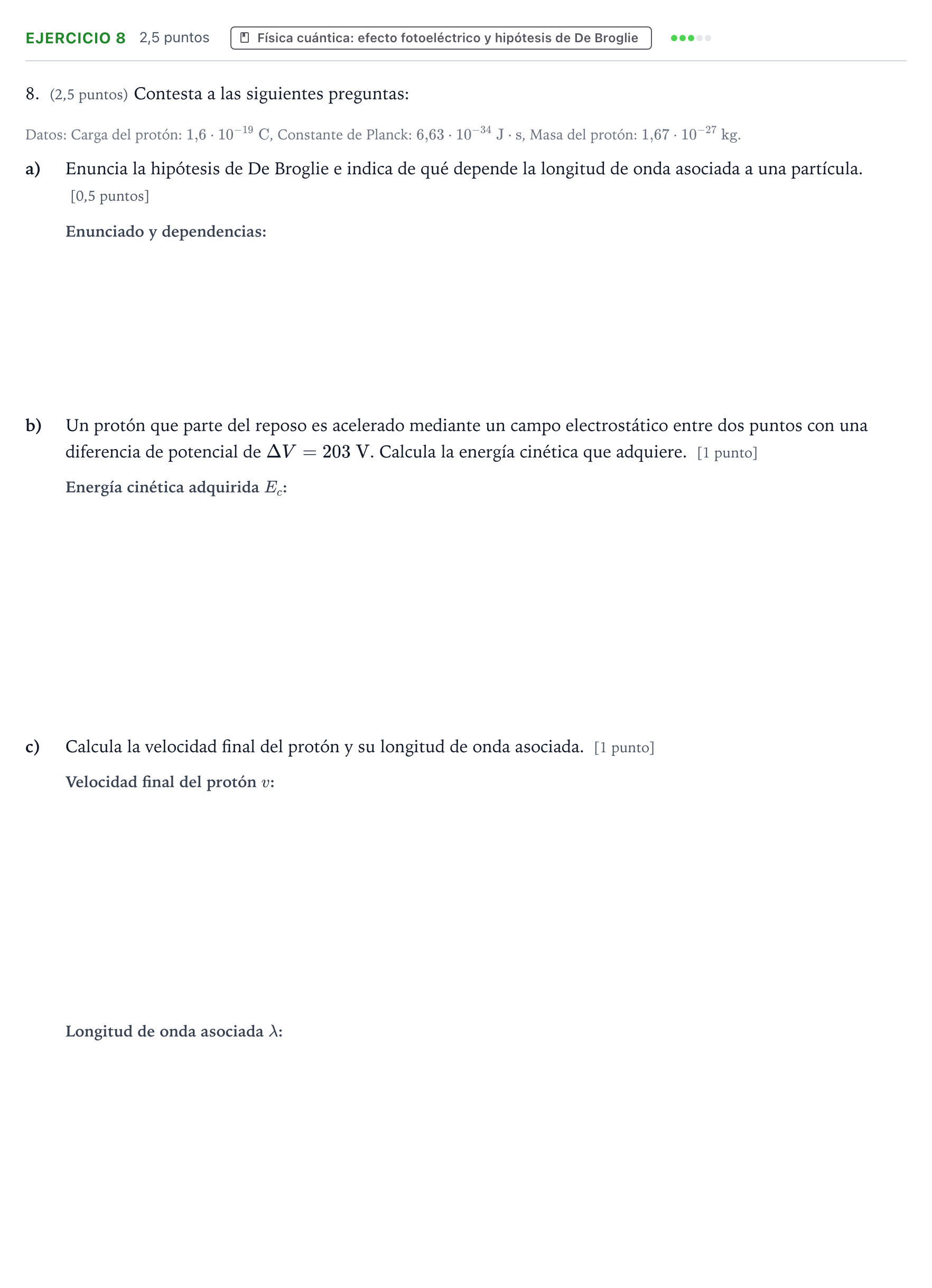 Enunciado: Problema 8 · Física PAU Aragón Extraordinaria 2023