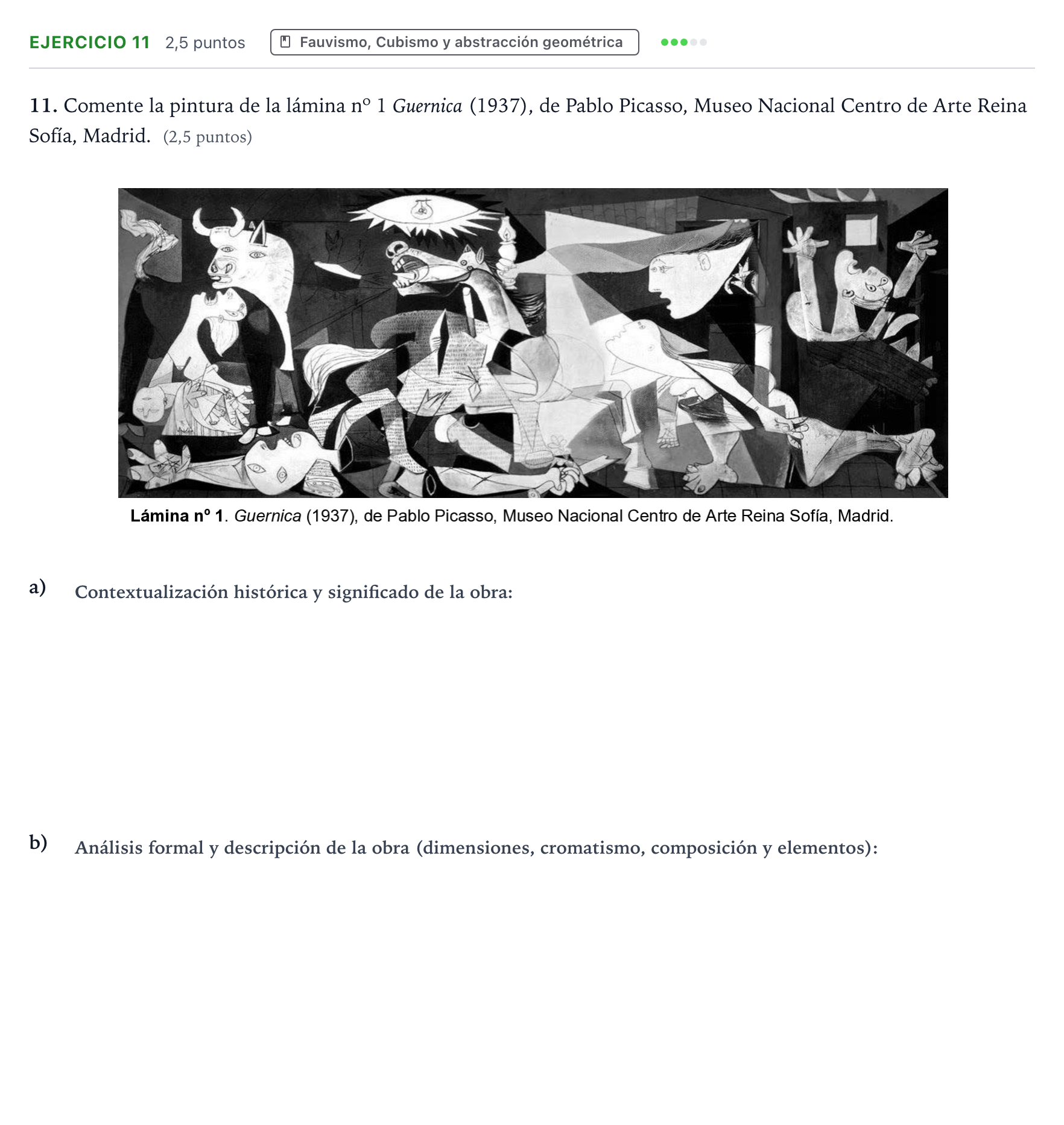 Enunciado: Problema 11 · Fundamentos Artísticos PAU Aragón Extraordinaria 2023