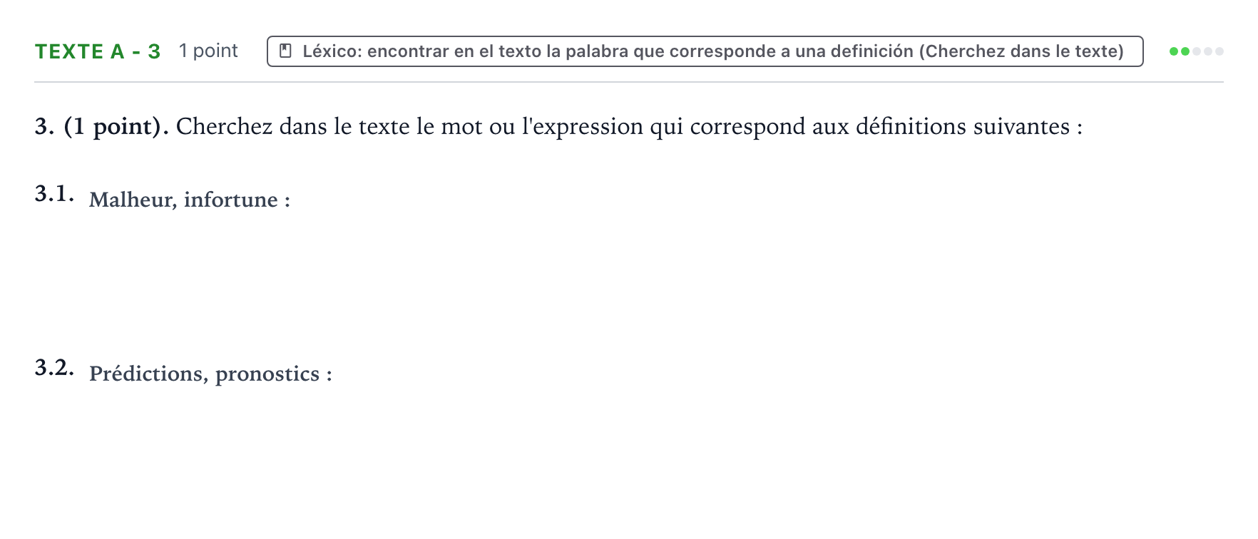 Enunciado: Ejercicio Texte A - 3 · Francés PAU Aragón Ordinaria 2023