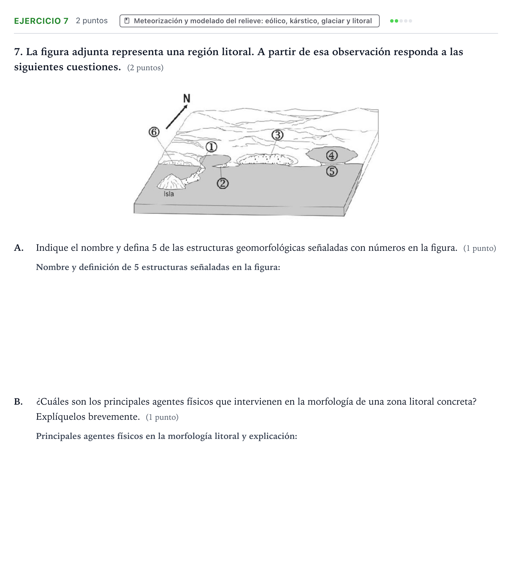 Enunciado: Problema 7 · Geología y Ciencias Ambientales PAU Aragón Extraordinaria 2023